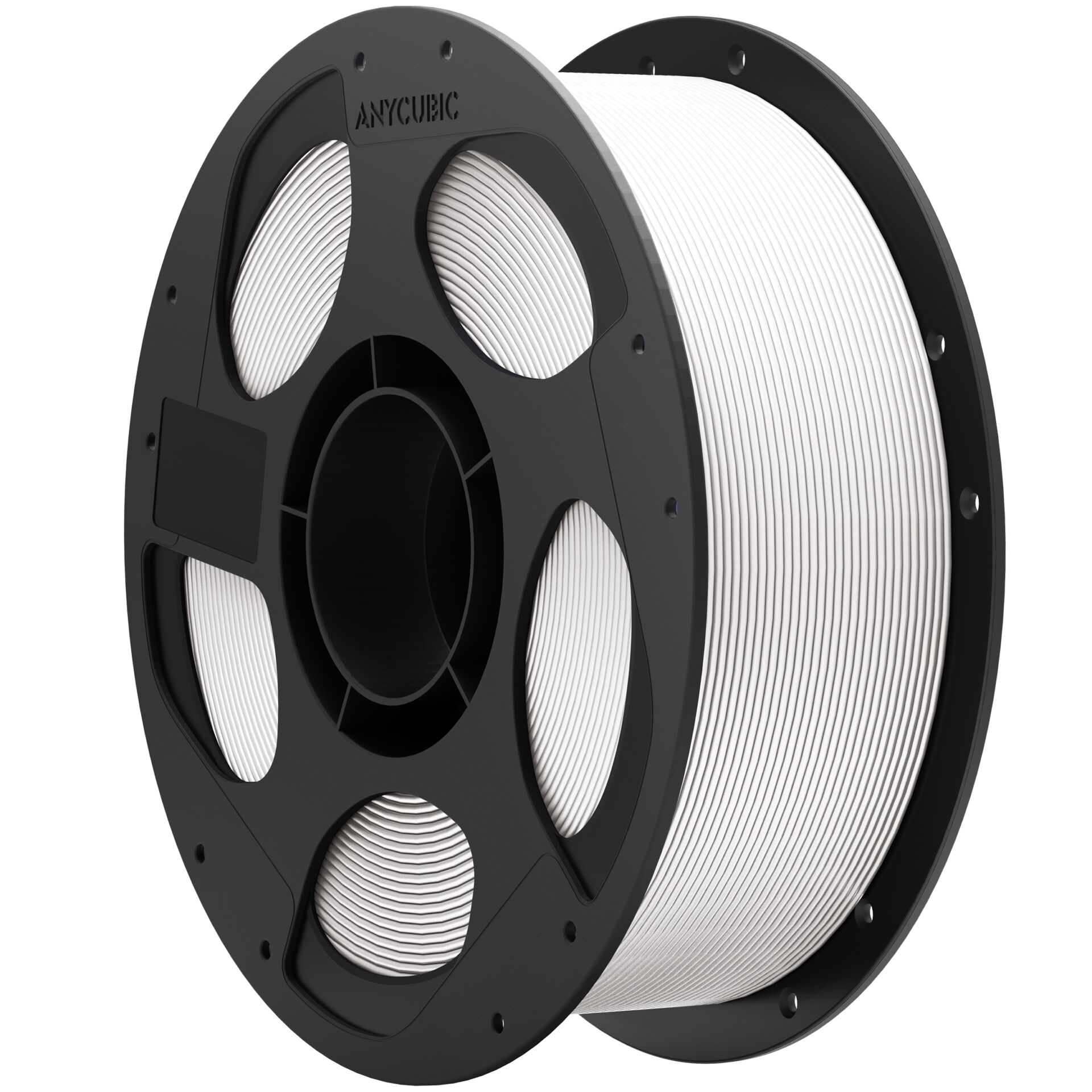 3D-Druck, PLA-Filament, weiße Faser, Spule, Filamentrolle