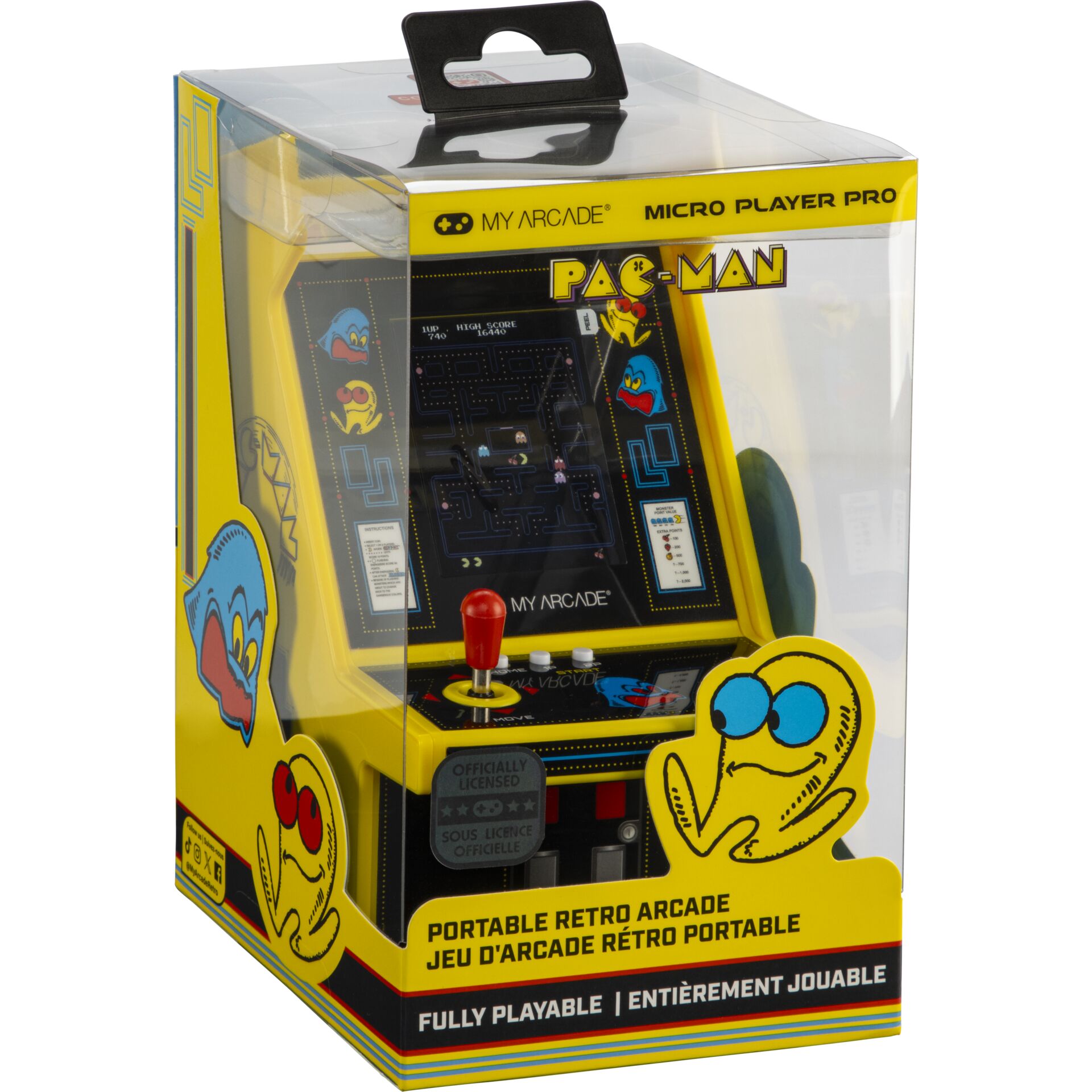 Retro-Arcade, Portables Arcade, Mini-Kabinett, Pac-Man, Gelbe Kabinett