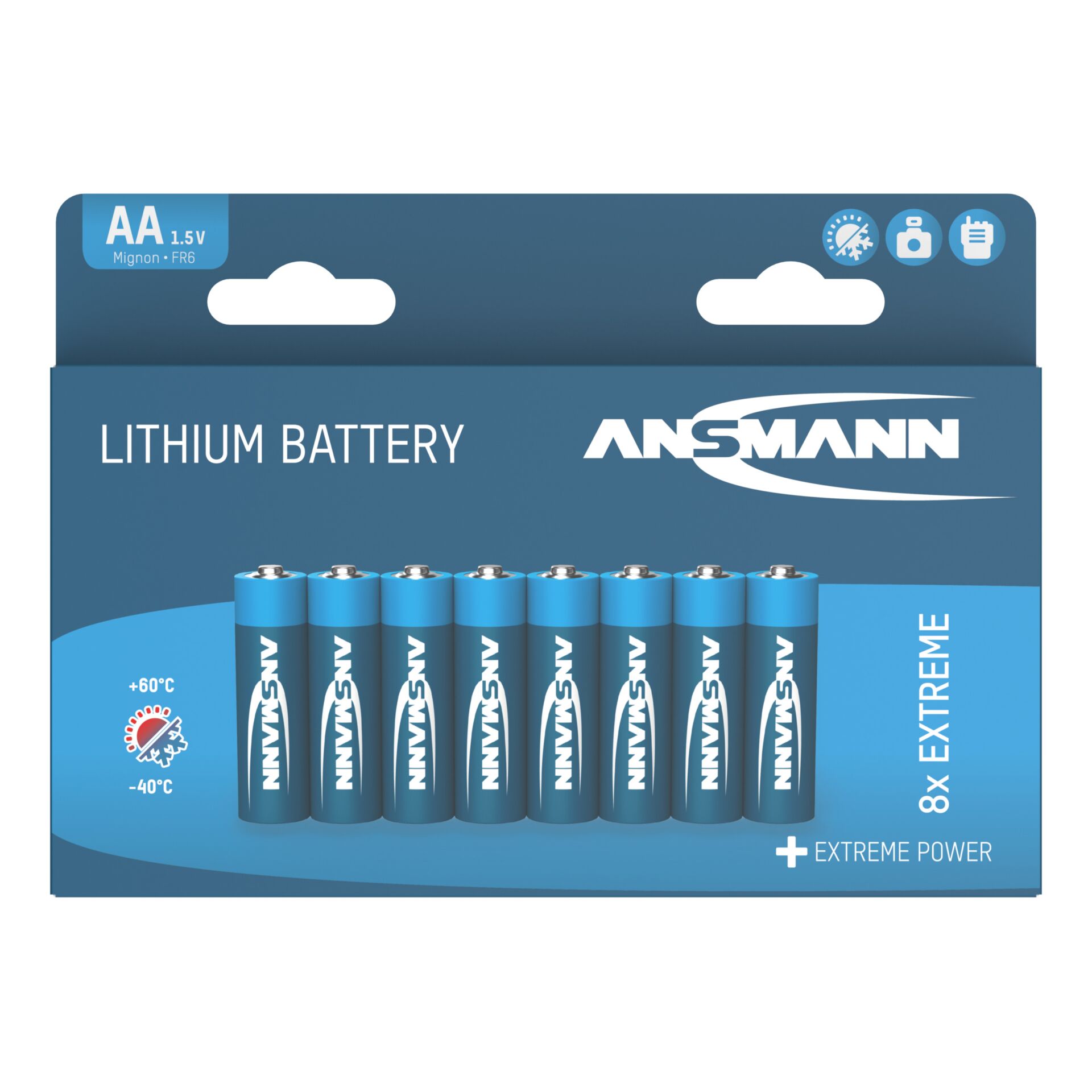 32x 4+4 Ansmann Extreme Lithium  AA Mignon LR 6 Big Pack
