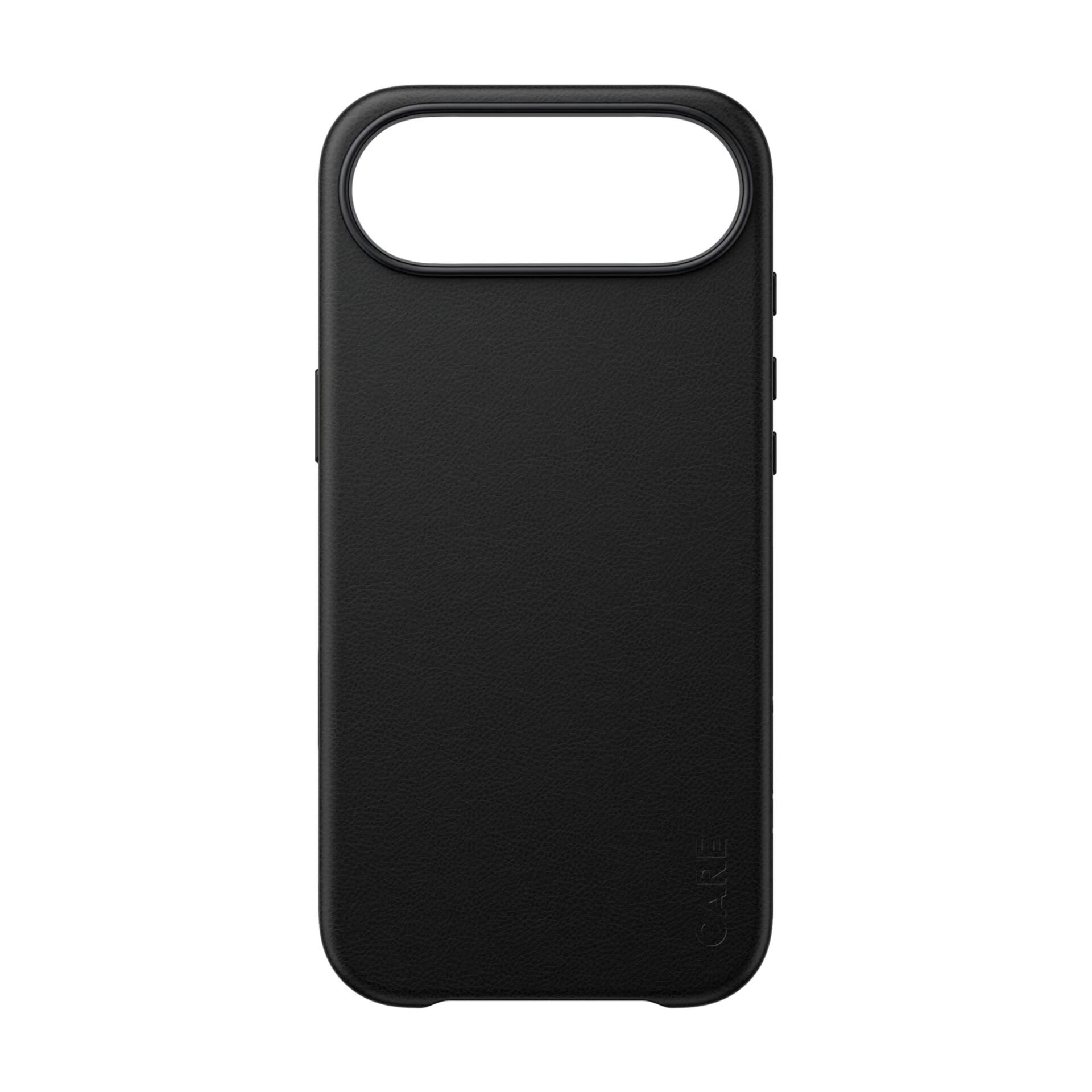 iPhone-Hülle, schwarz, Leder, Rückseite, Kameraausschnitt ohne Loch