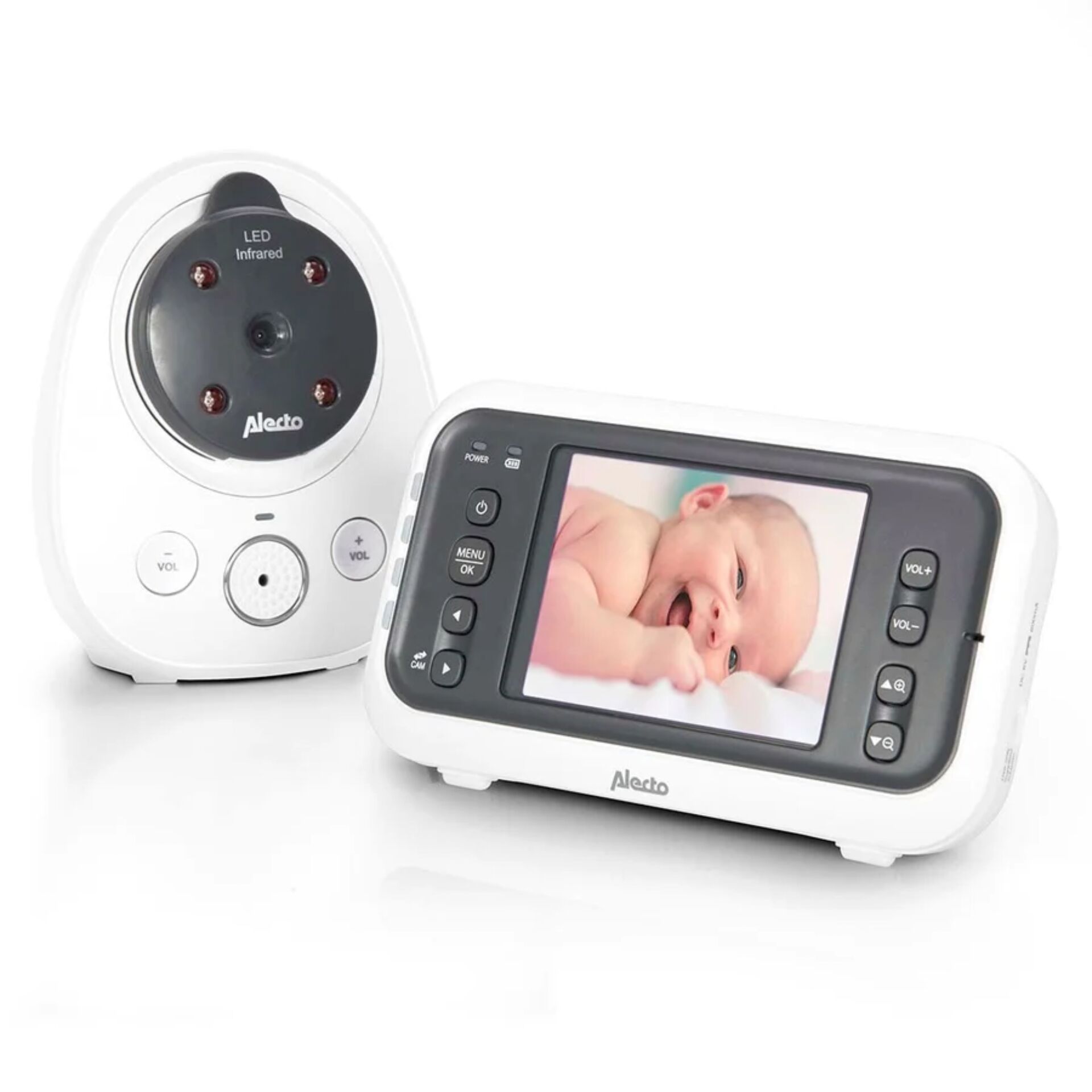 Baby monitor, Video screen, Infared, Weiß, Portabel