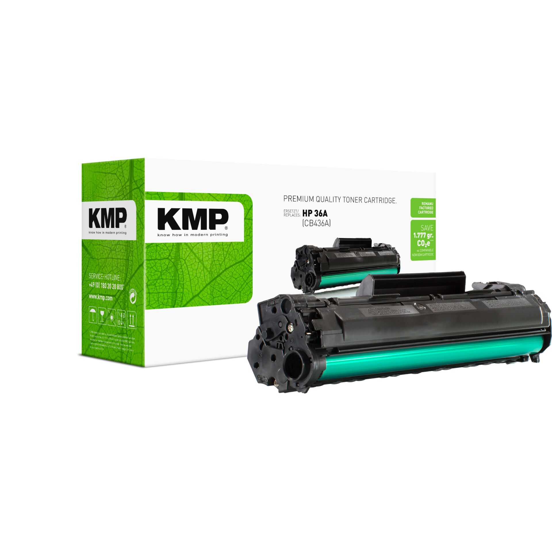 Computerausrüstung, Elektronik, Hardware, Maschine, Toner Cartridge, HP 36A, Drucker-Tonerkassette, Grüner Akzent, Toner Box