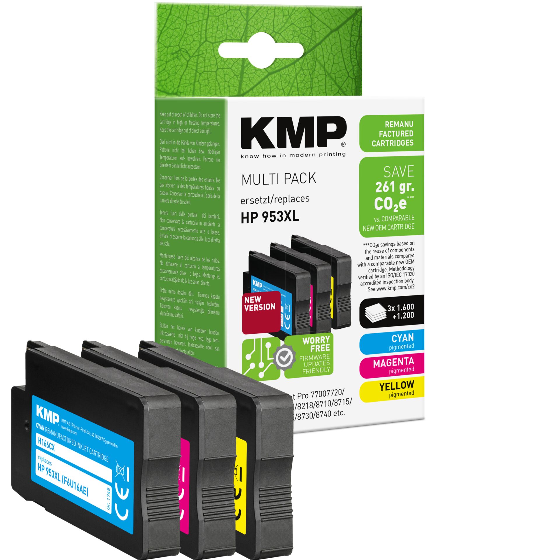 Adapter, Elektronik, Hardware, Computerausrüstung, QR Code, KMP, Tintenpatrone, HP953XL, Mehrfachpack, CMYK