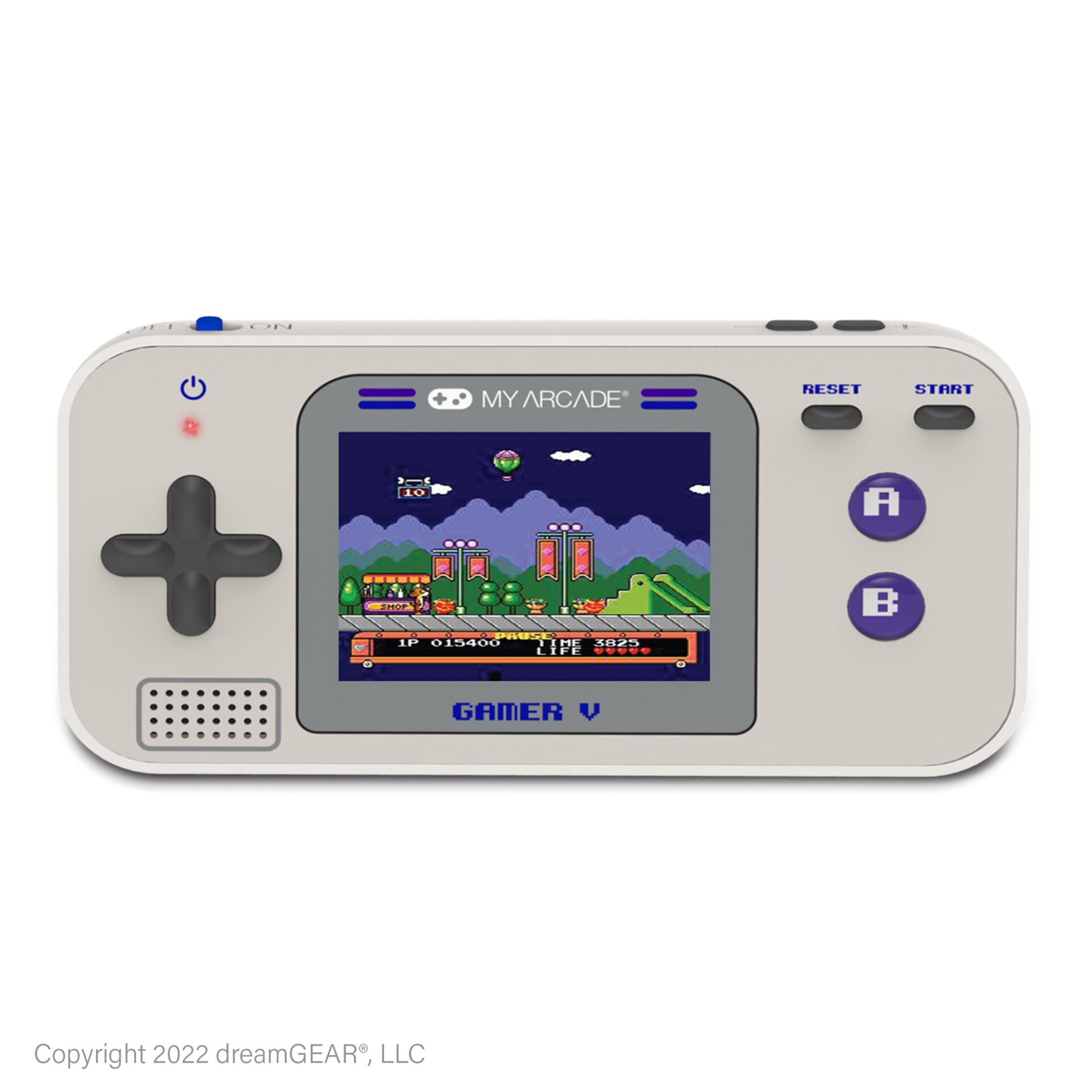 handheld Konsole, Gaming-Gerät, tragbare Konsole, Retro-Bildschirm, A/B Knöpfe