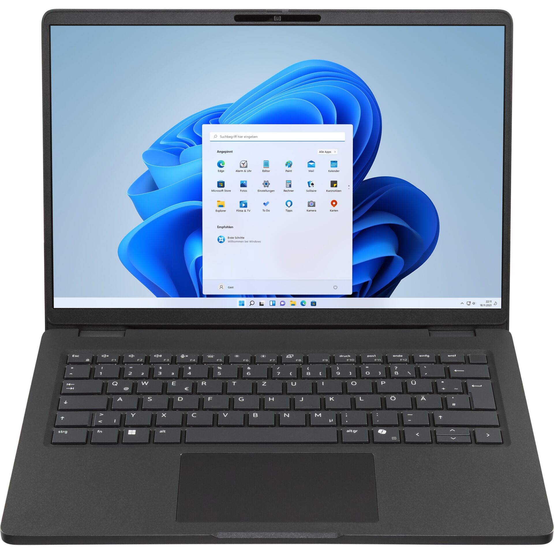 Laptop, Notebook, Ultrabook, Schwarz, Trackpad