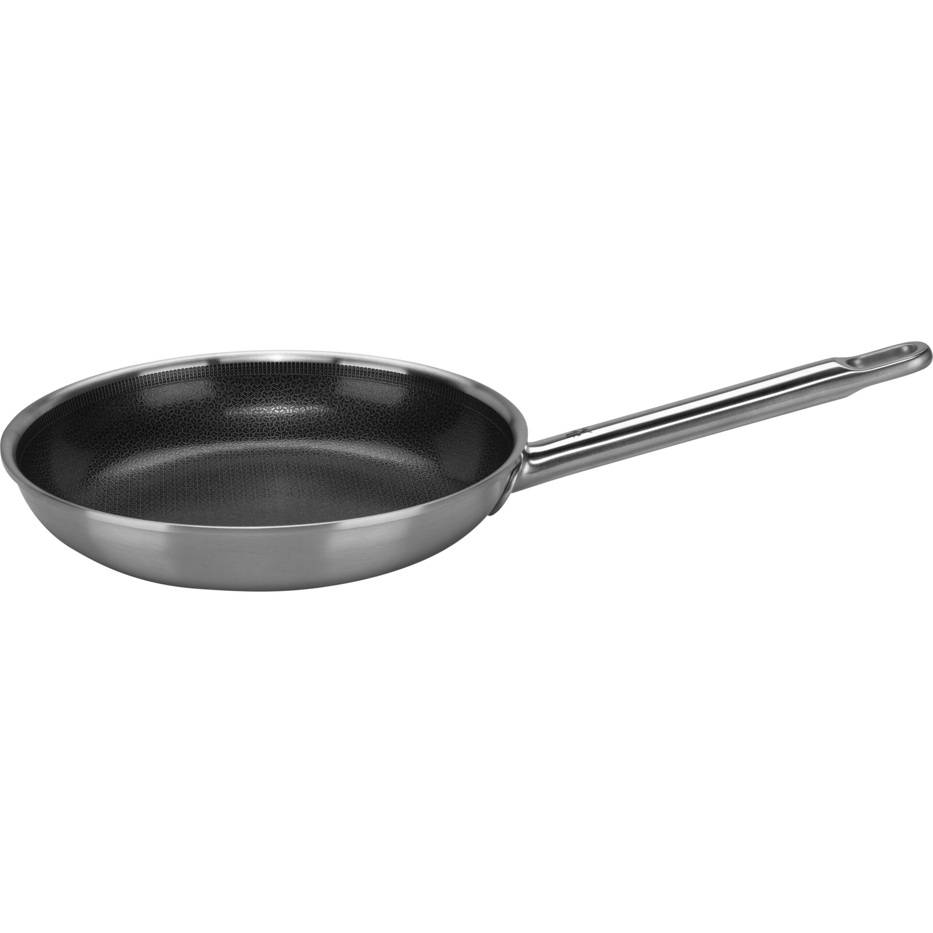 Pfannenkuchenpfanne, Antihaft, Stahl, rund, Langgriff
