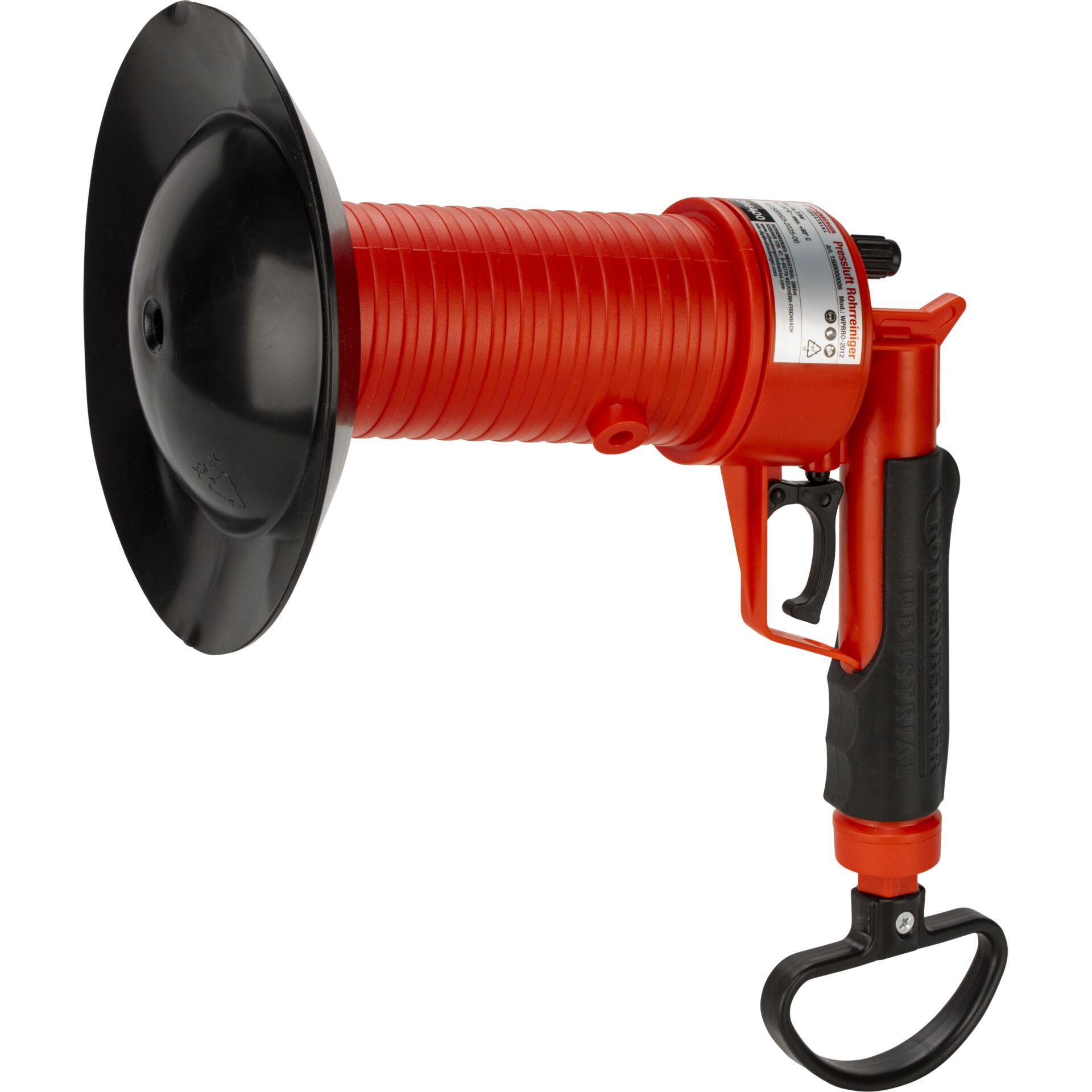 Handheld sprayer, Druckspritzgerät, roter Schlauch, Spritzpistole, Ringgriff