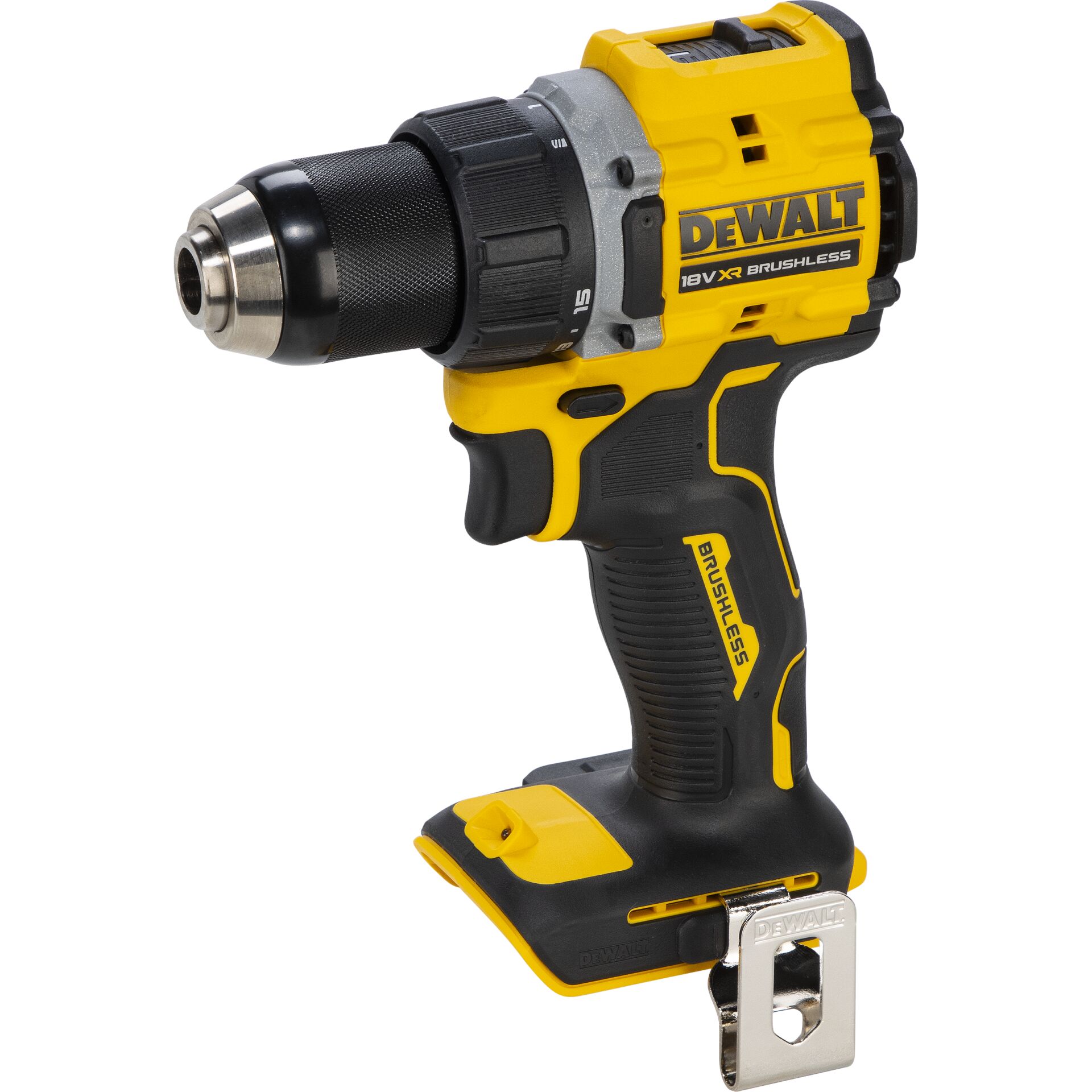 Akku-Bohrmaschine, Schlagbohrmaschine, 18V, Brushless, Gelb-Schwarz