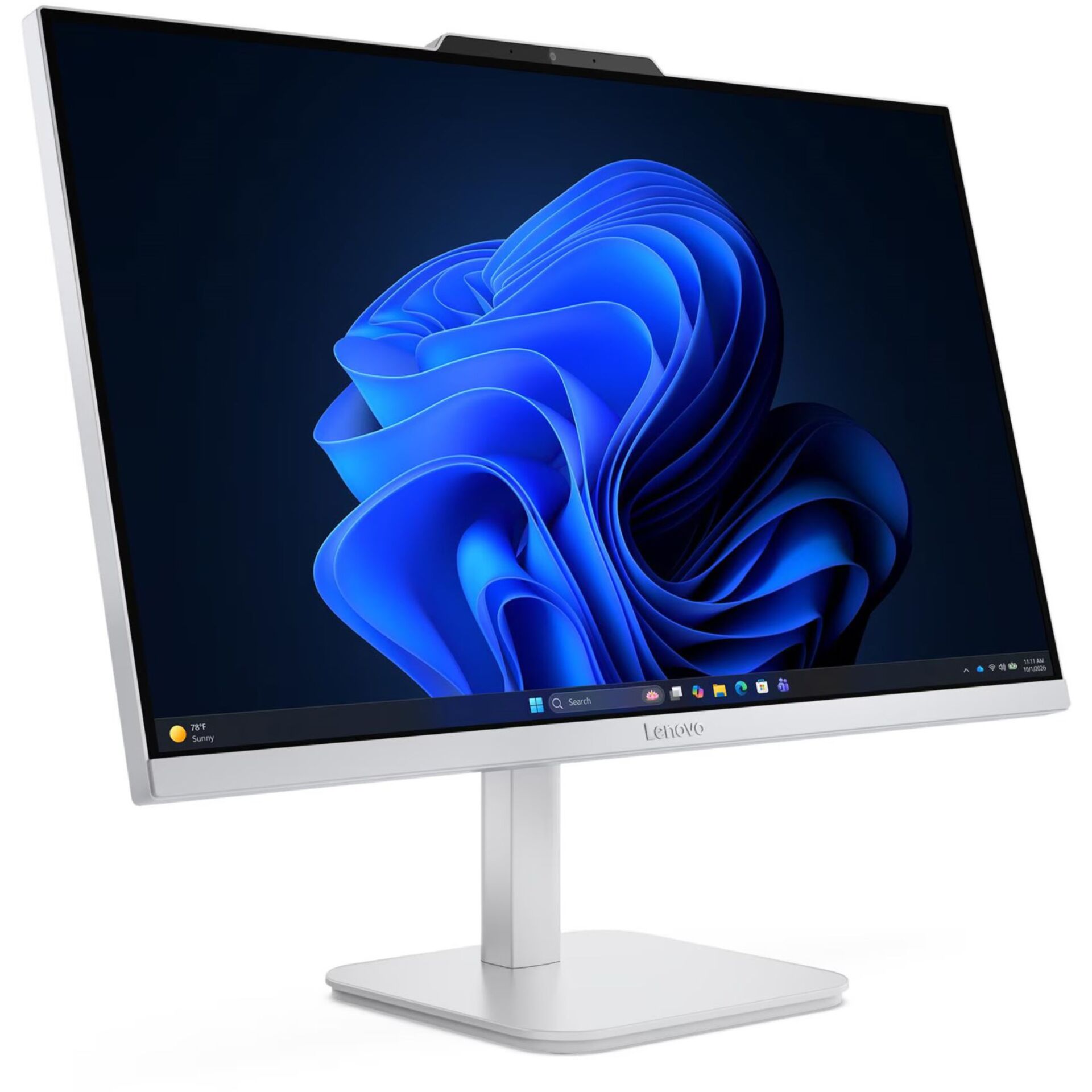 Monitor, All-in-One, LCD, Silber, Ständer
