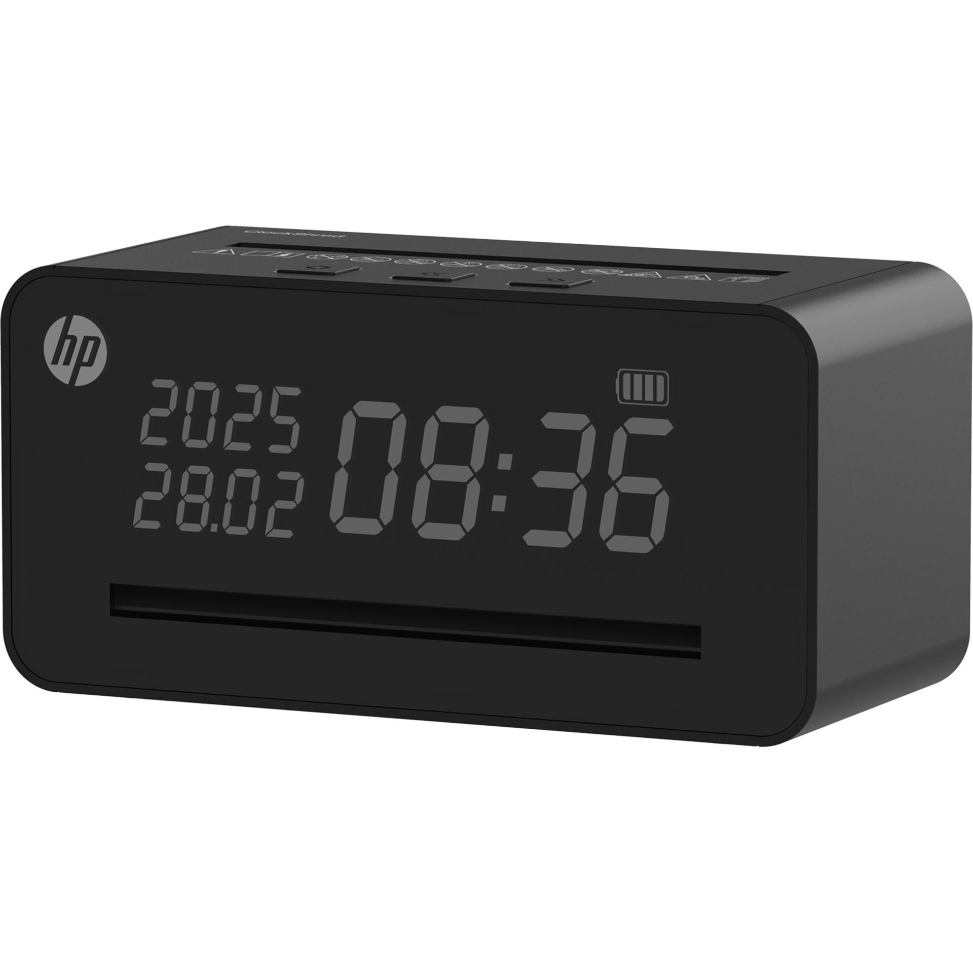 Digitalwecker, LED-Display, Datumsanzeige, Schwarz, Tischgerät