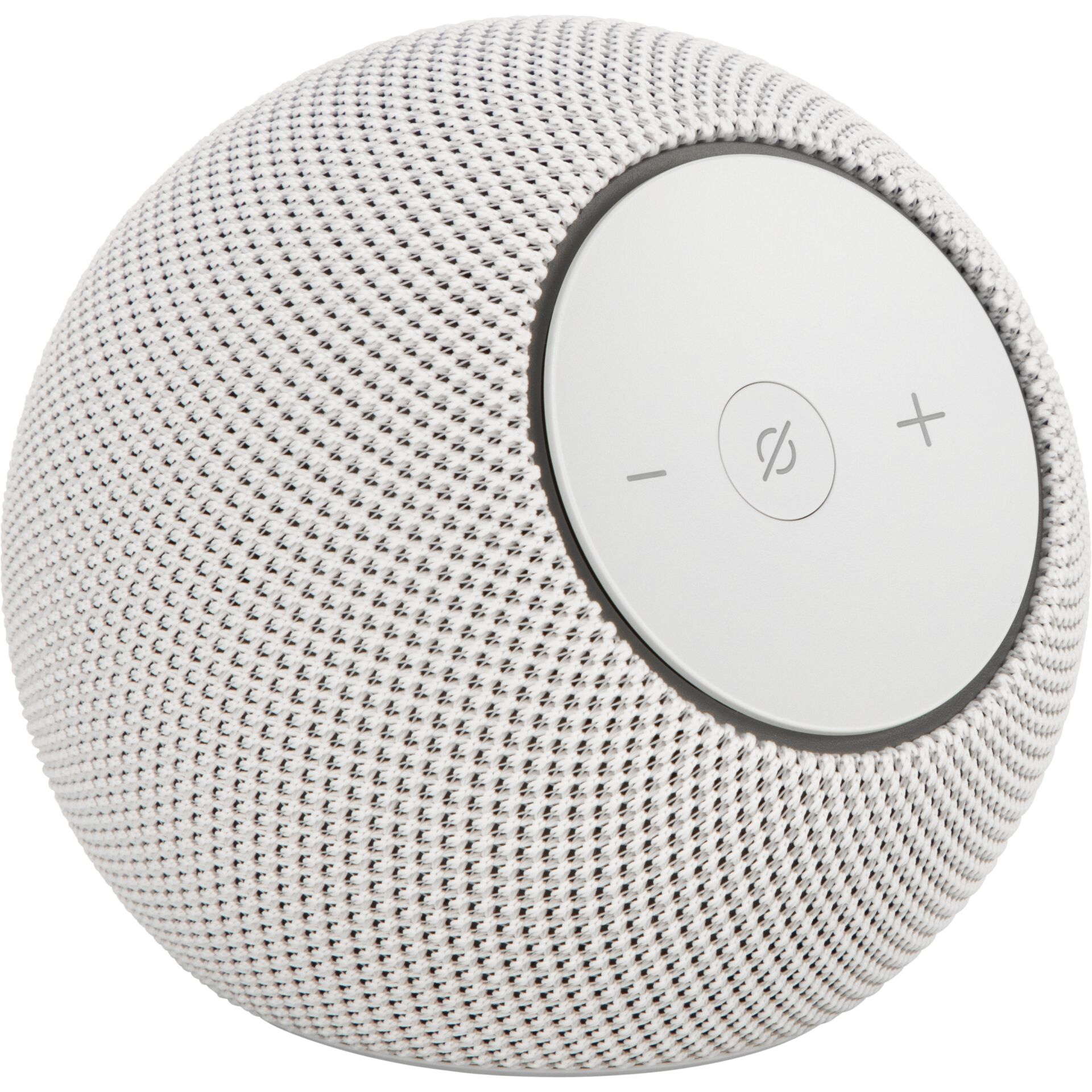 Smart speaker, Gehärtete Stoffmasche, Weiß, Kabellos, Lautstärkeregler