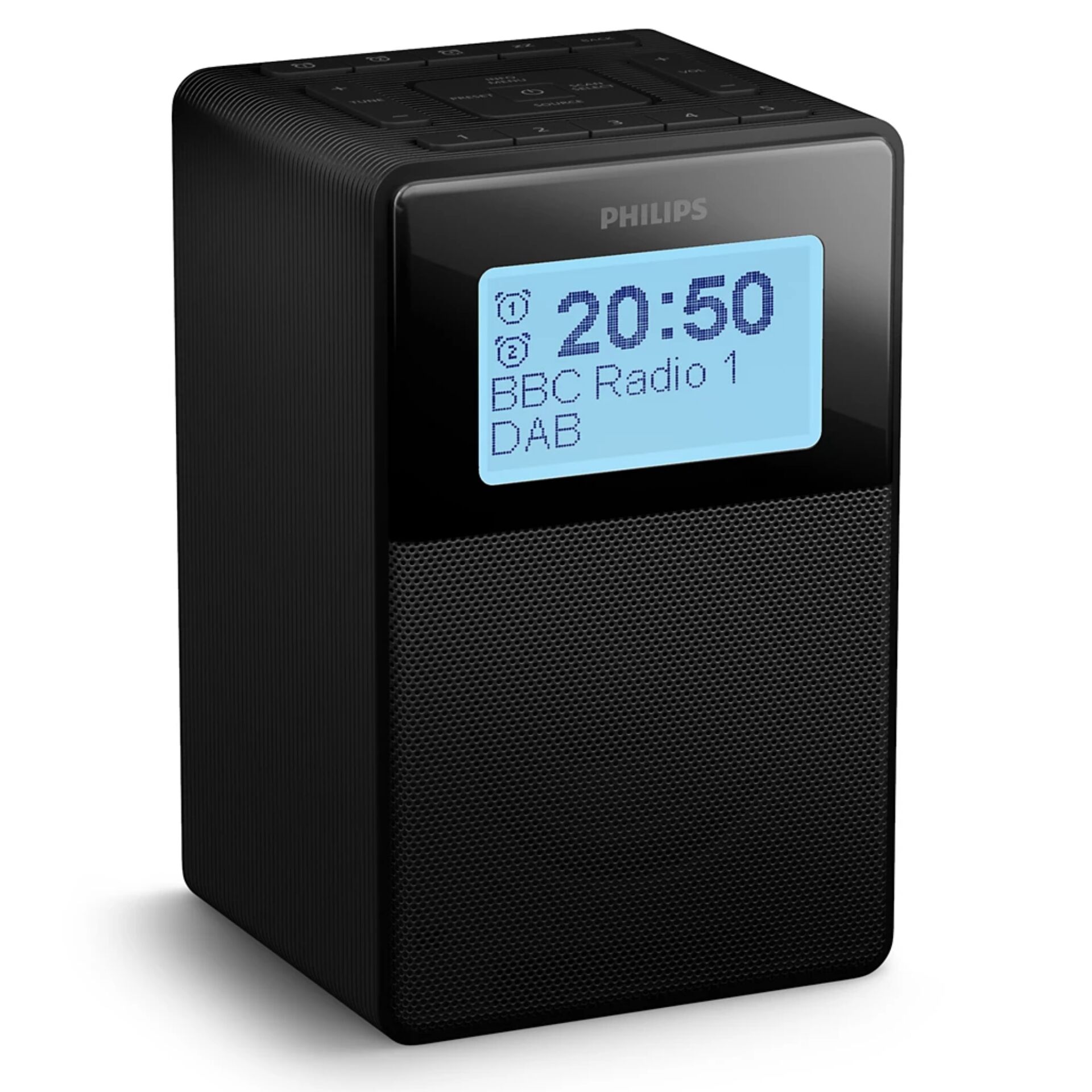 Tischradio, DAB+/UKW, Bluetooth, Digitalanzeige, Schwarz