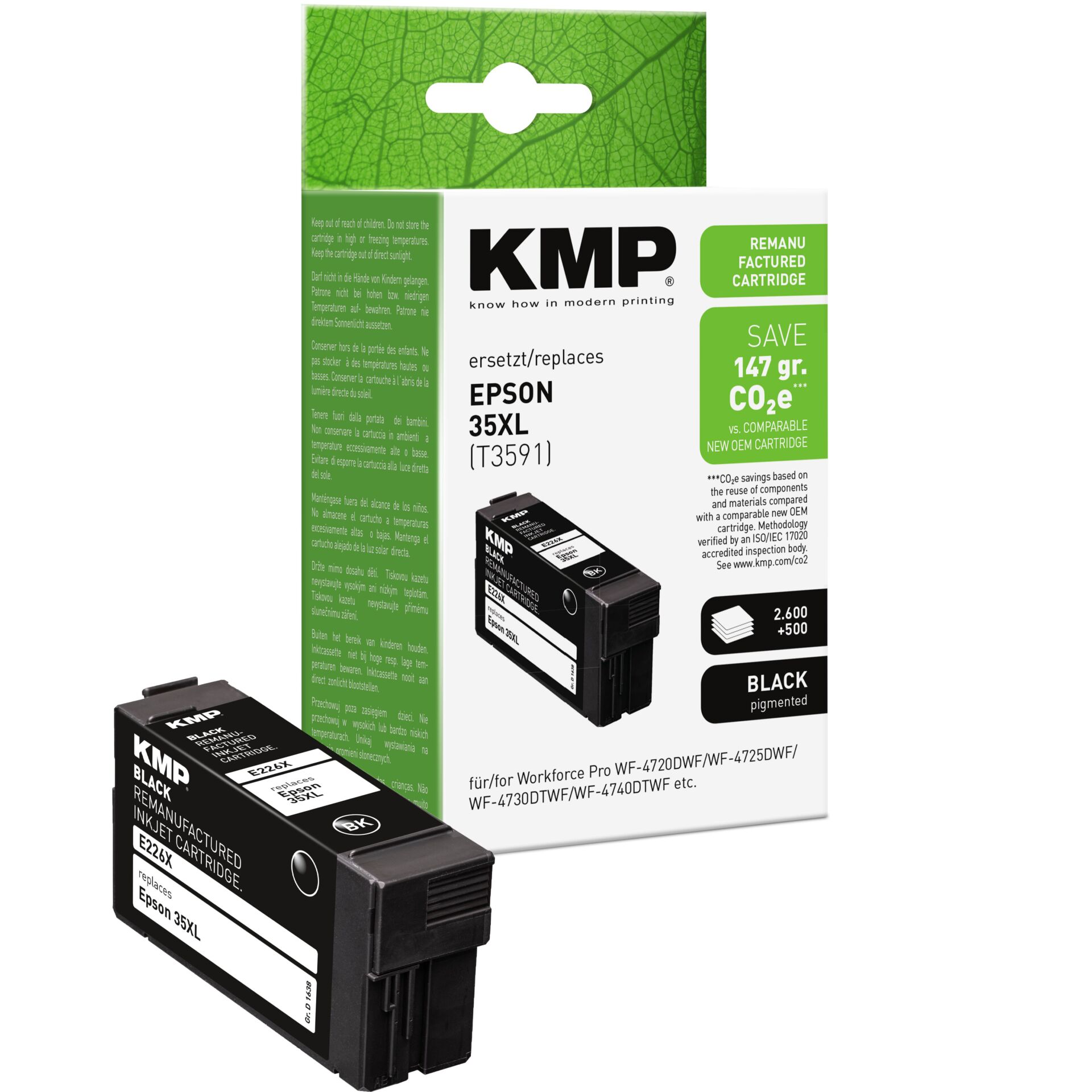 Adapter, Elektronik, QR Code, Tintenpatrone, Epson 35XL, Remanufactured, Druckerzubehör, Schwarz
