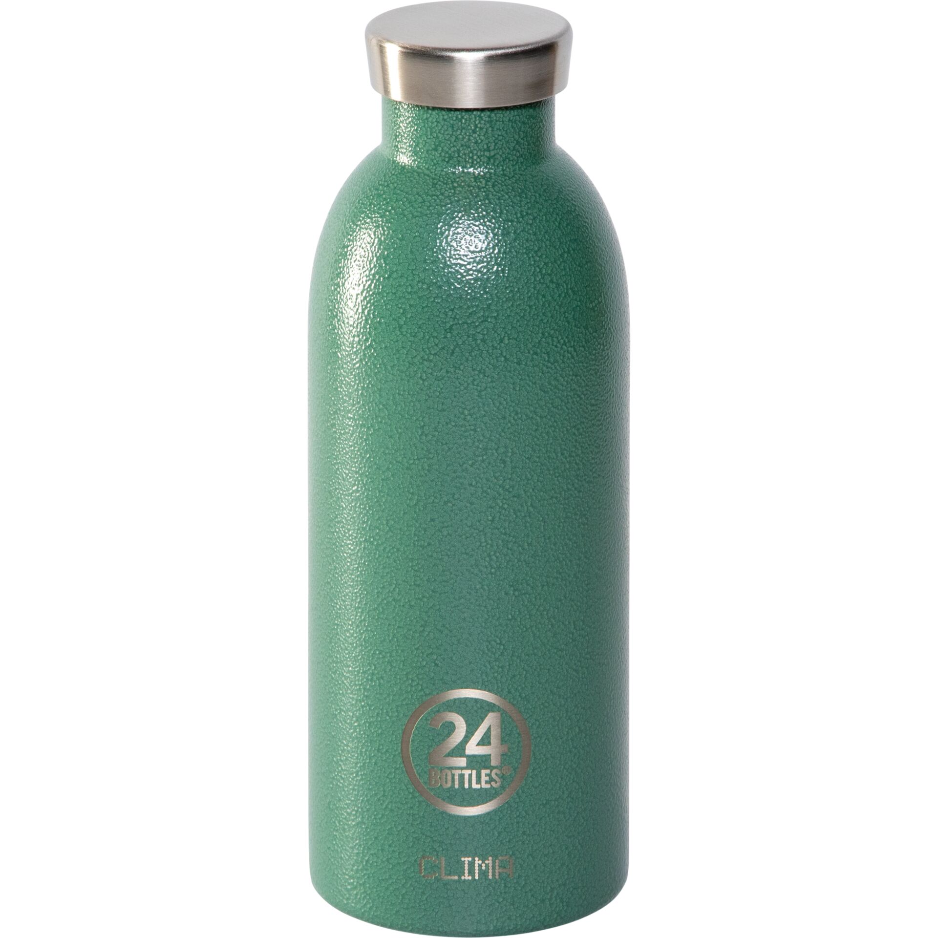 grüne Flasche, Edelstahldeckel, Thermoflasche, wiederverwendbare Flasche, 24 Flaschen Logo