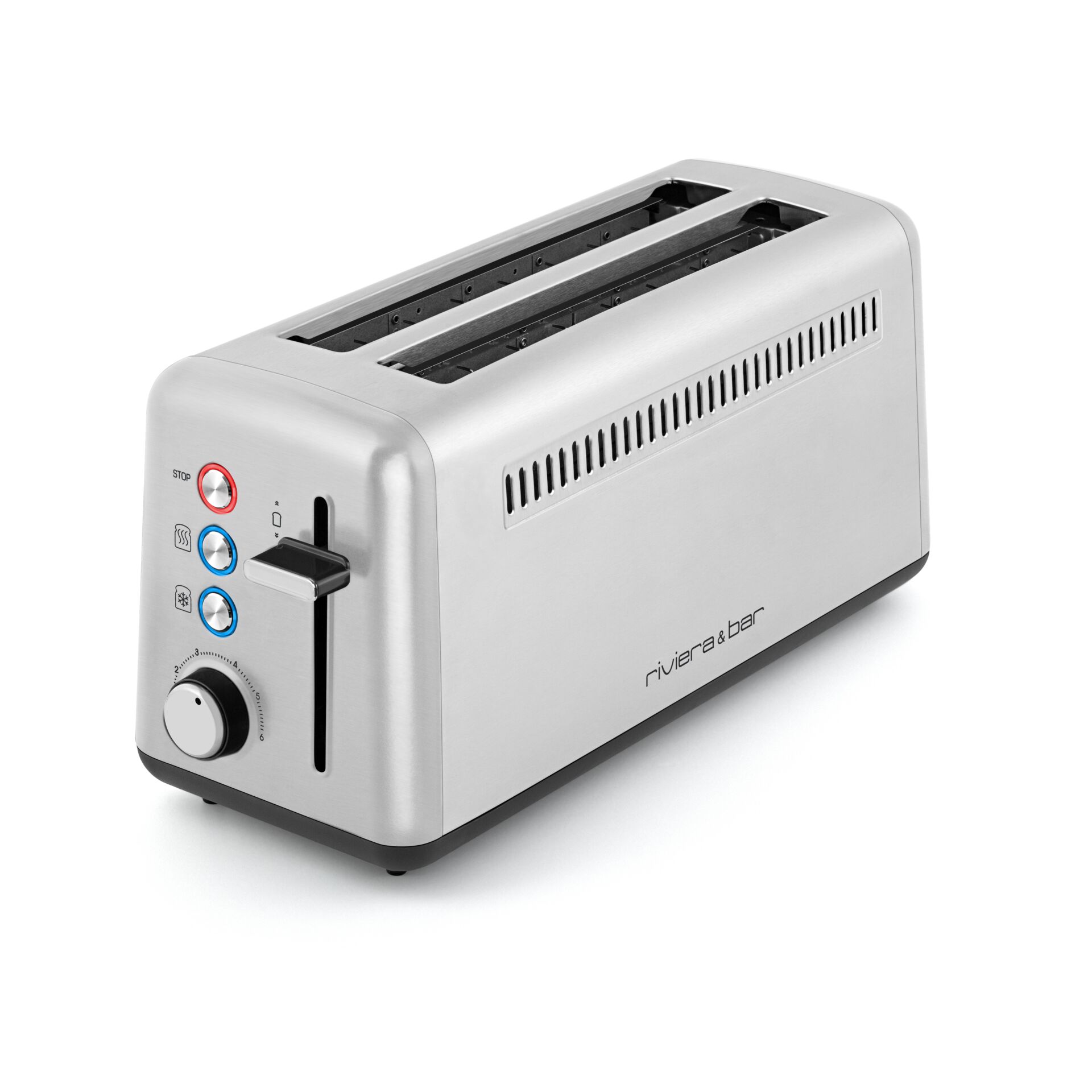 Toaster, 4-Slice, Metall, Bröschale, Auftauen