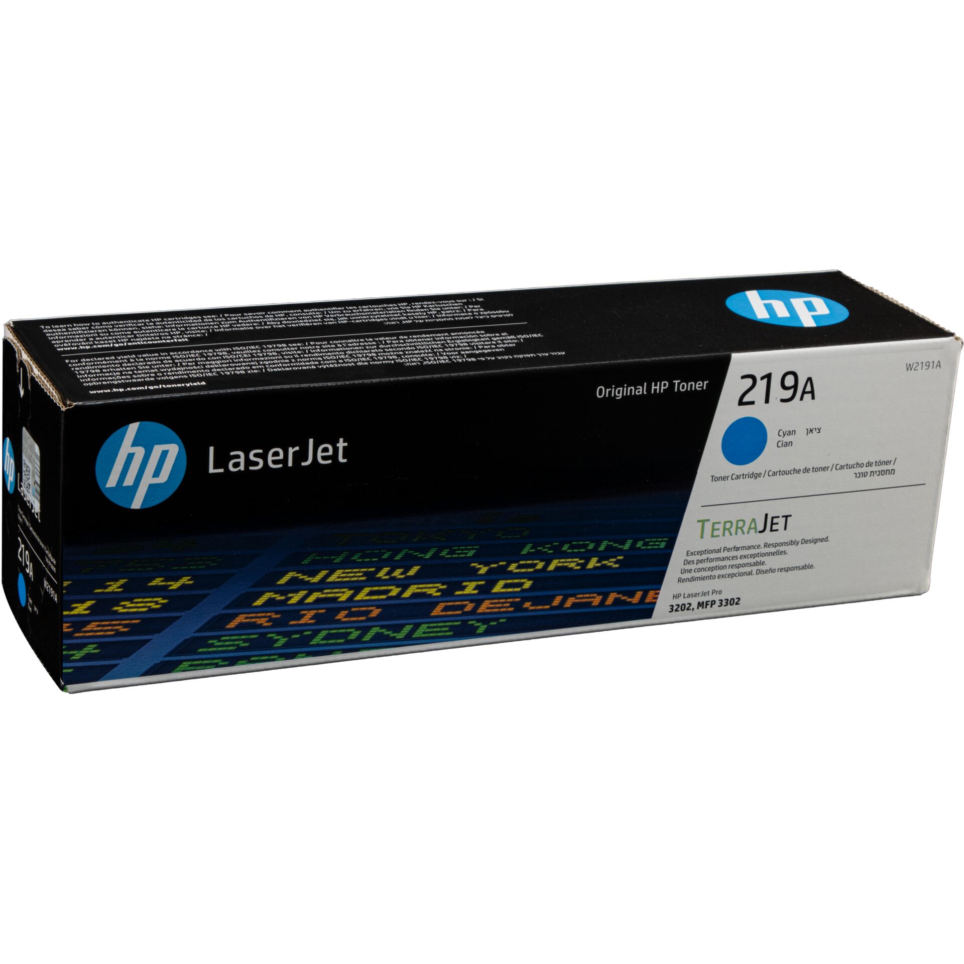 Text, Lasertoner, Tonerpatrone, Cyan, HP LaserJet, 219A
