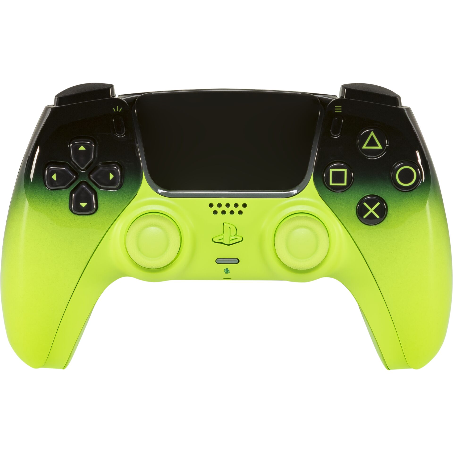 gaming-controller, dual-analog, green-yellow, playstation, wireless