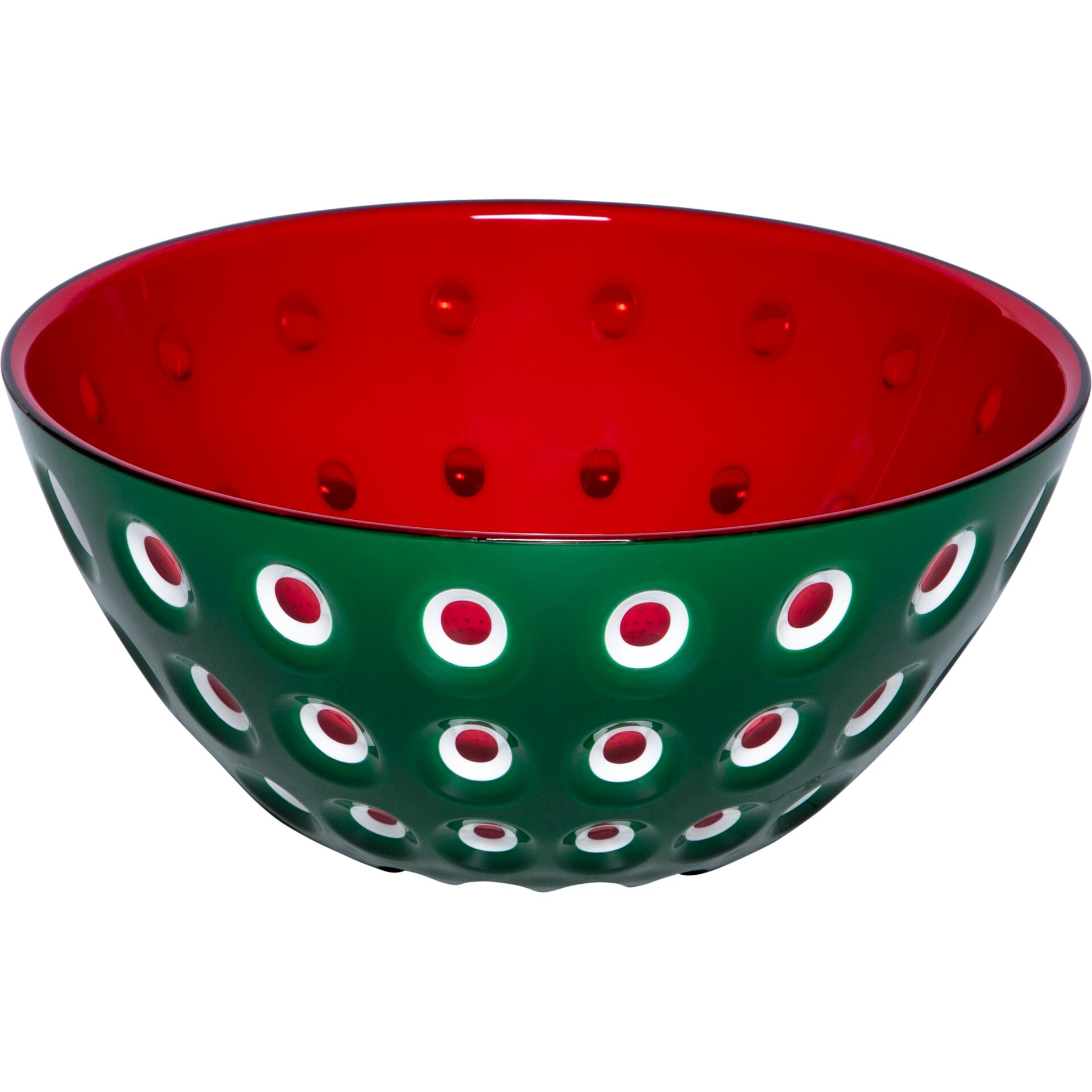 Schüssel, Schale, Grün-rot, Lochmuster, Keramik/Glas