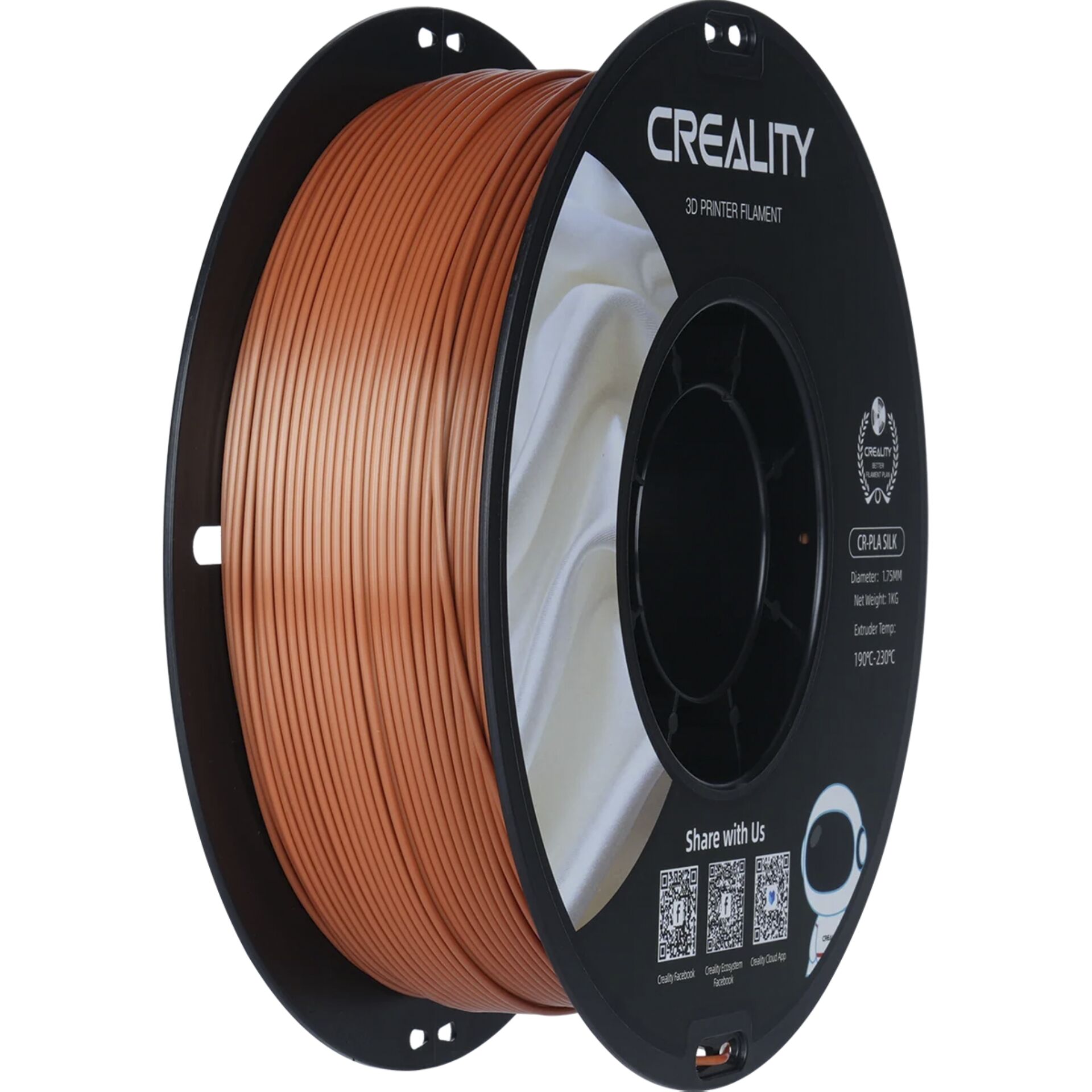 3D-Draht Filament, PLA, braun, Filamentenspule, auf Spule gewickelt