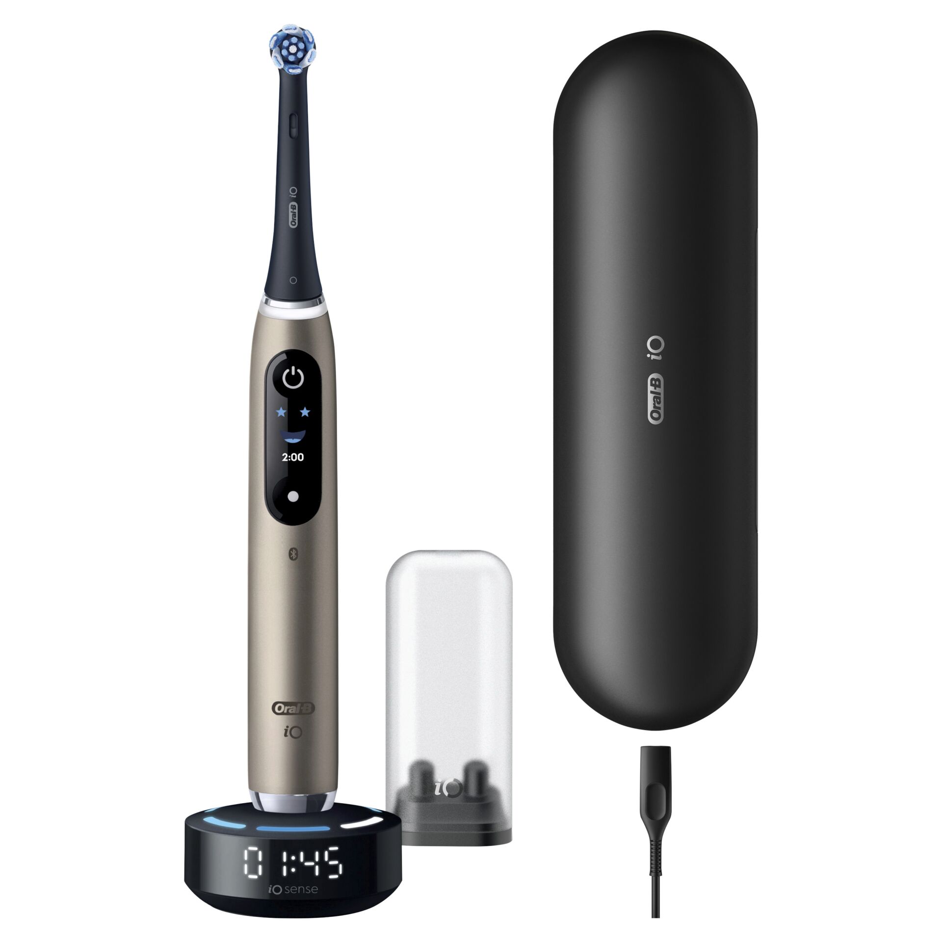 Elektrische Zahnbürste, Schallzahnbürste, Bluetooth, Ladestation, Reisehülle