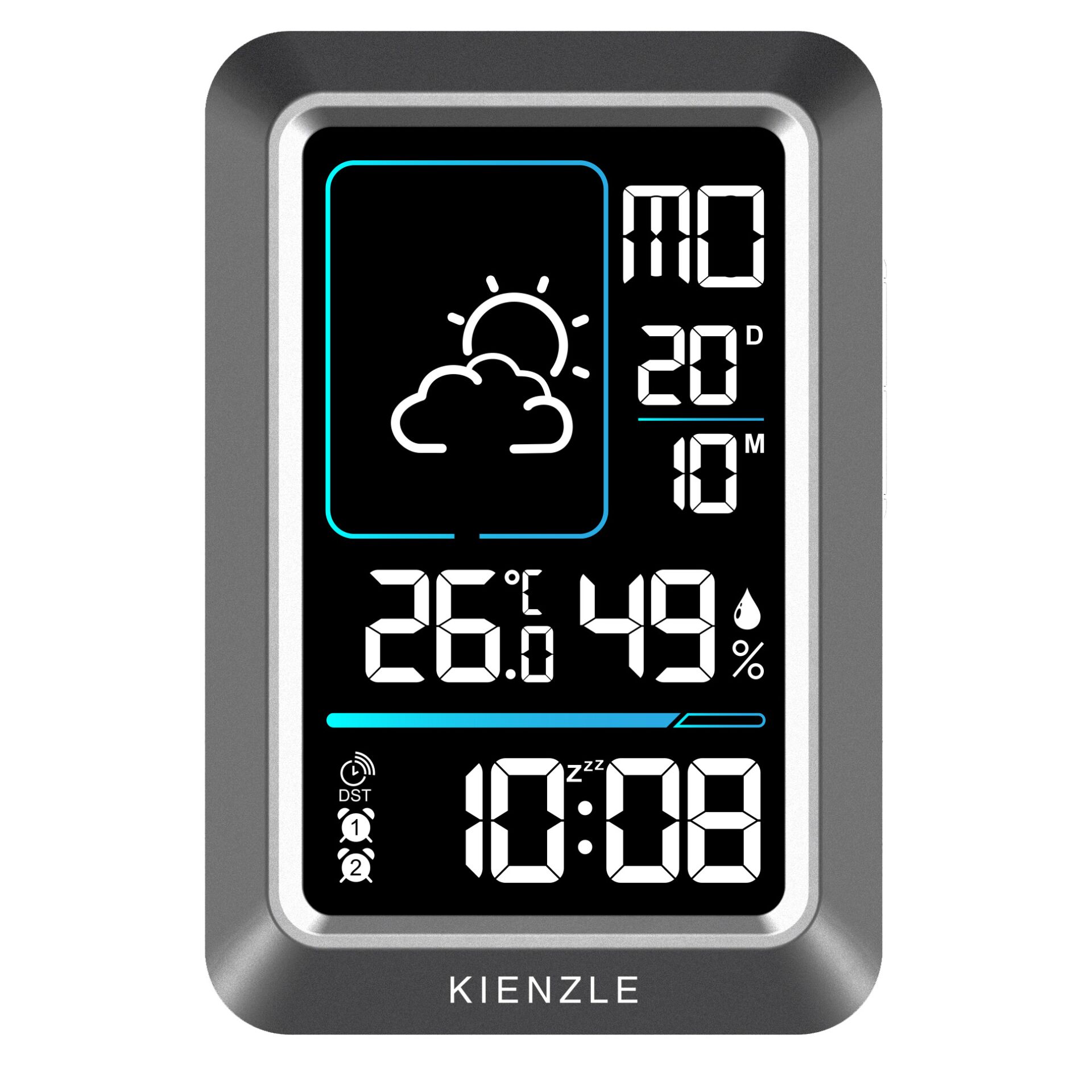 digital display, Wetteranzeige, Thermometer, Feuchtigkeit, Uhr