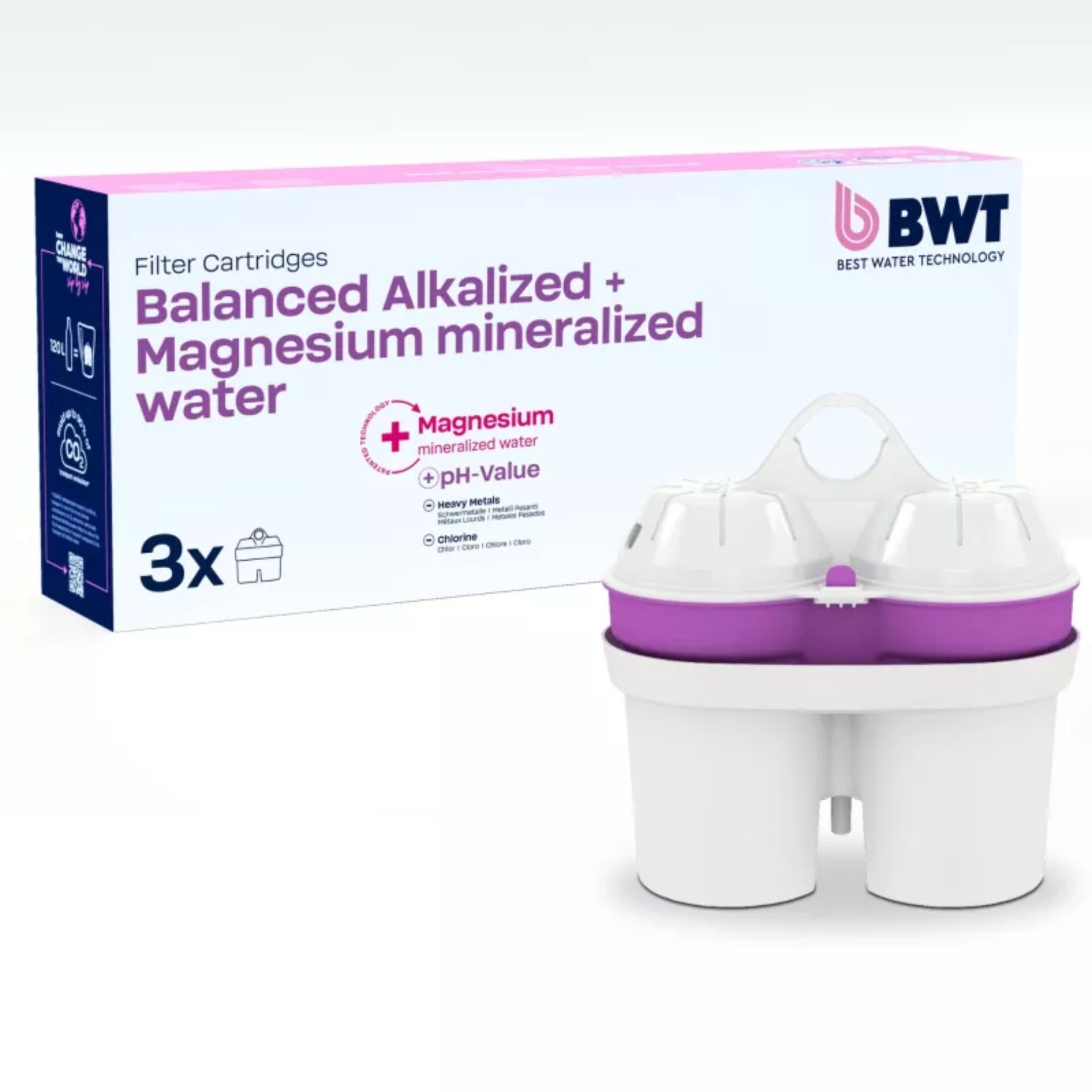 Filterkartuschen, ausbalanciertes alkalisches Wasser, Magnesium mineralisiertes Wasser, Wasserfilter, 3er-Pack, filterkarten, ausbalanciertes alkalisches wasser, magnesium mineralisiert, wasserfilter, 3x