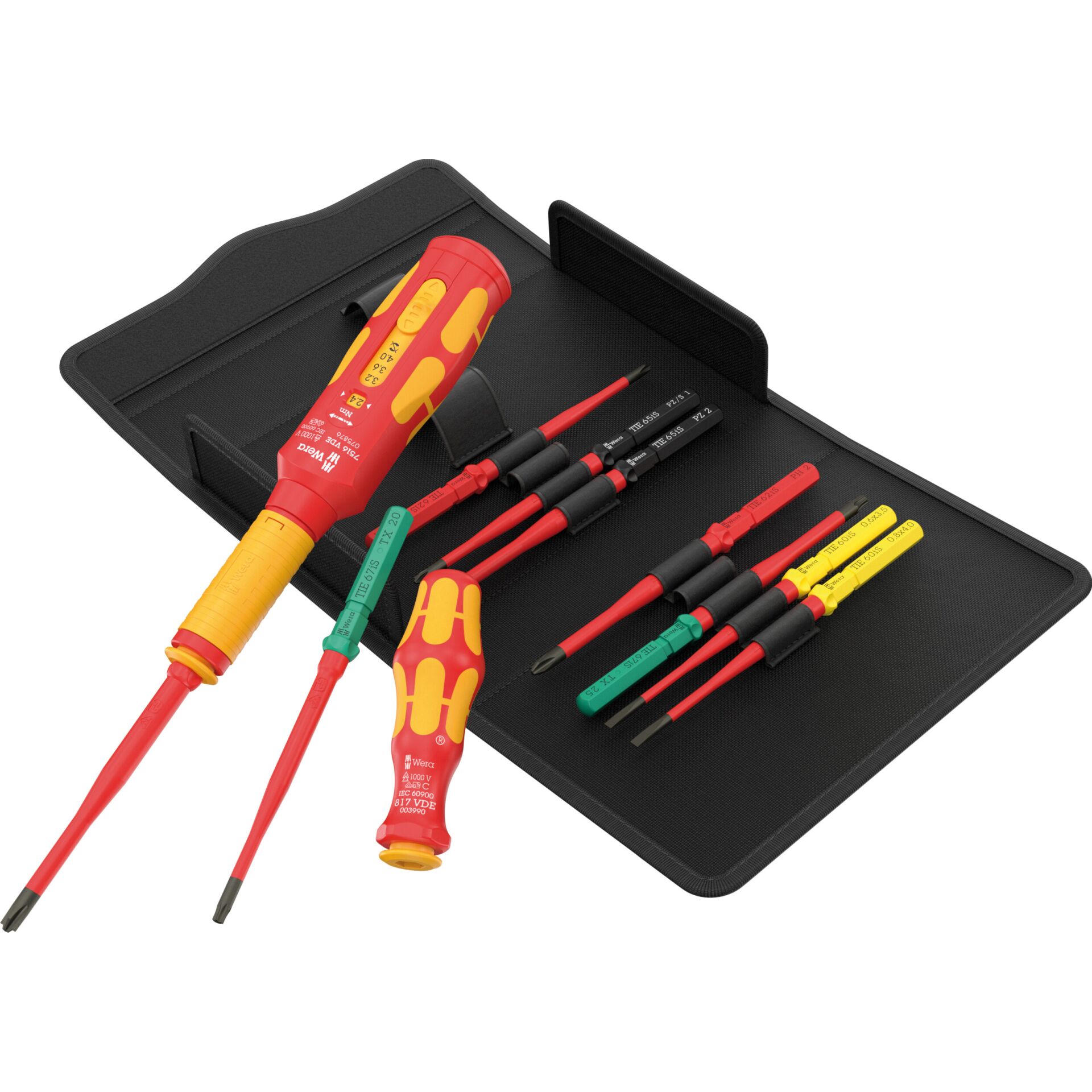 Präzisions-Schraubenset, wechselbare Bits, rot gelb, Werkzeugset, Schraubendreher-Etui