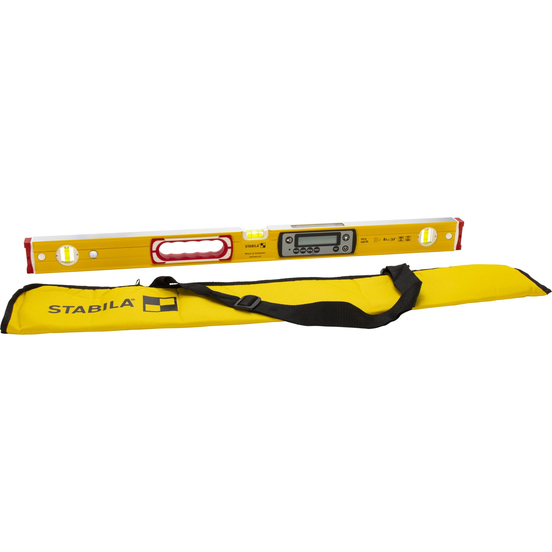 Level, Wasserwaage, Messwerkzeug, Gelb, Tragetasche