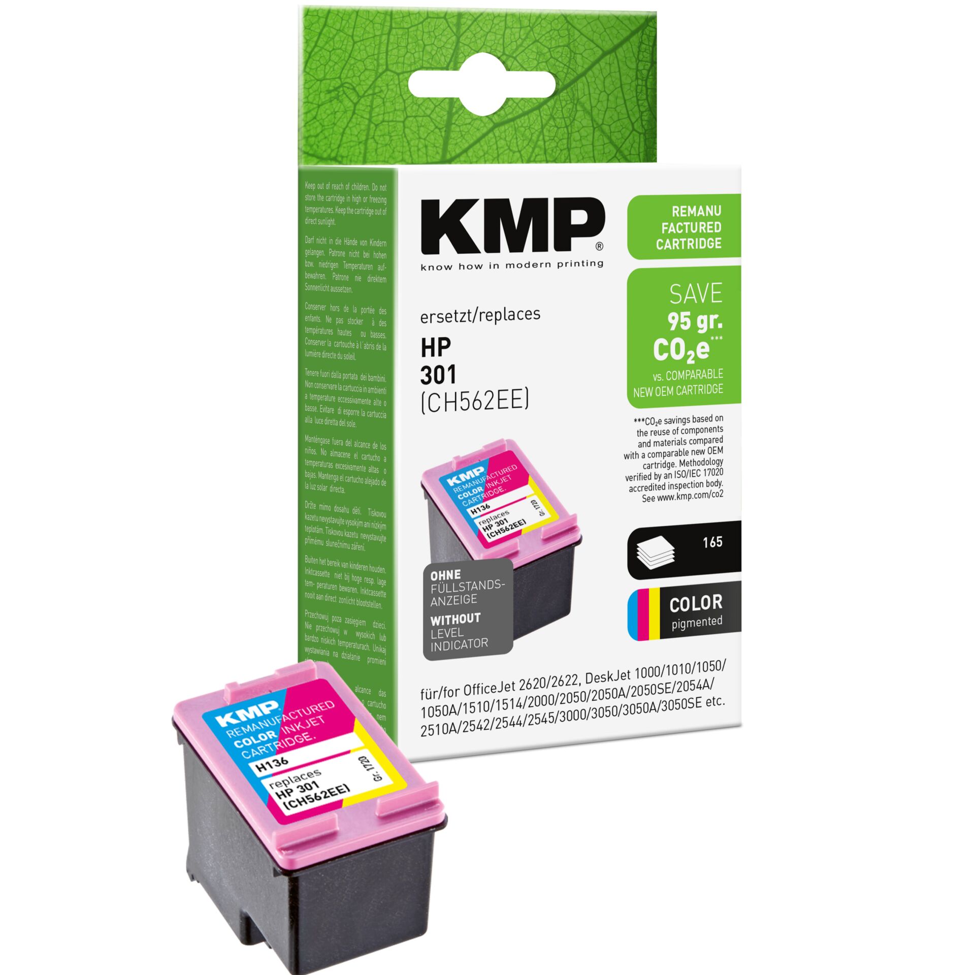 Werbung, Plakat, Computerausrüstung, Adapter, Tintenpatrone, HP 301, CH562EE, KMP Restt0n?, Color Pigmented