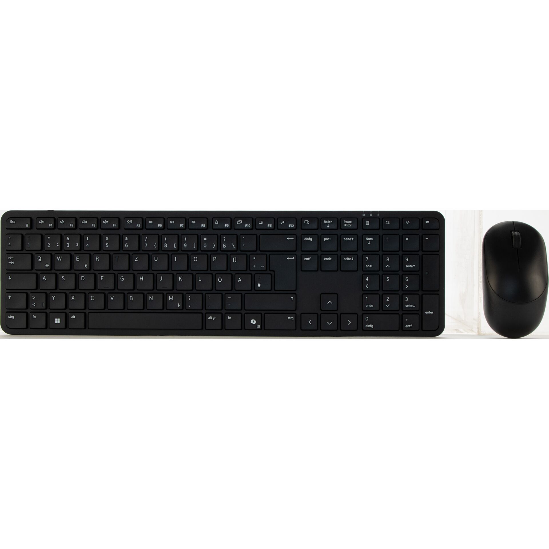 Tastatur, Kabellose Tastatur, Schwarz, QWERTZ, Maus-Set, Tastatur-Maus-Set, schwarz, kabellos, QWERTZ-Tastatur, Ziffernblock