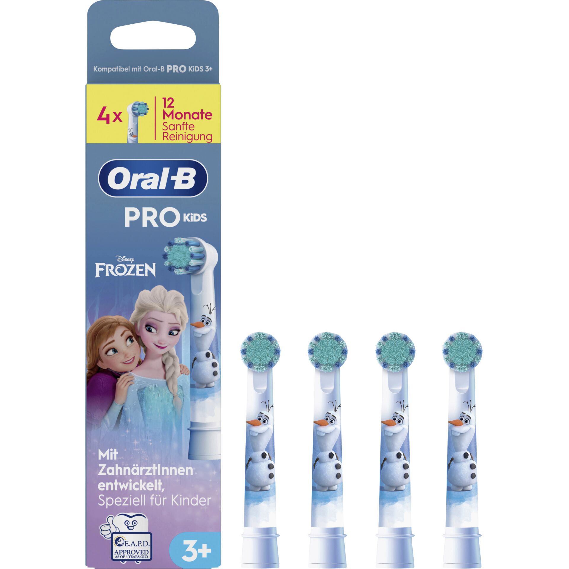 Zahnputzmundstücke, Kinderzahnbürsten, Oral-B Pro-Kids, Disney Frozen, Bürstenkopf-Set