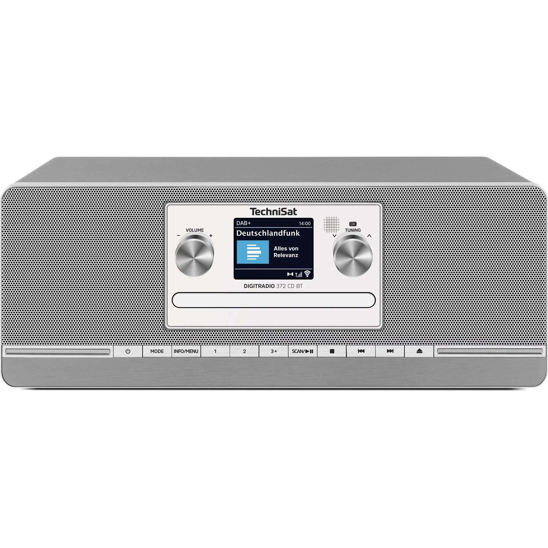 radio, stereo, digitalradio, metallisch, display