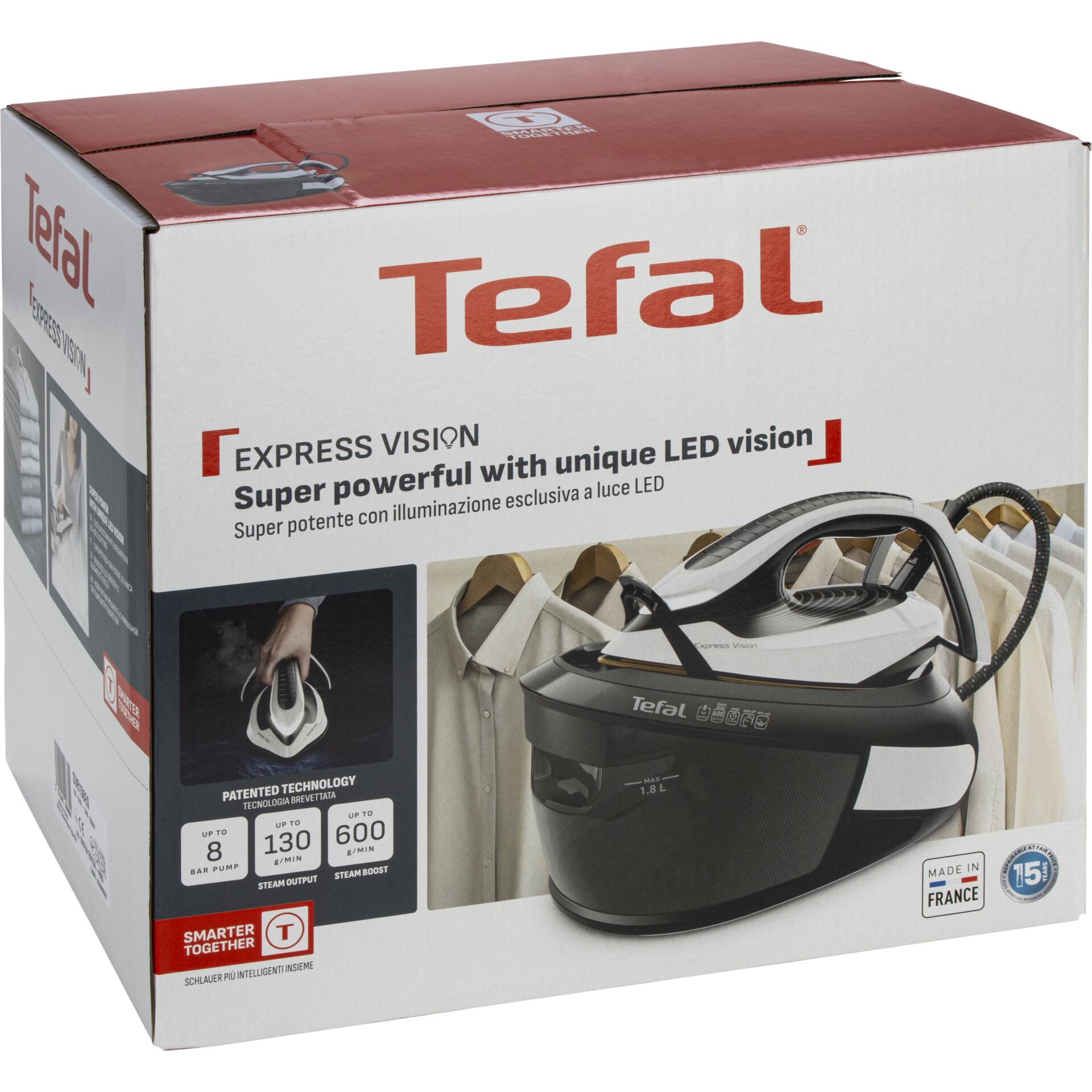 Dampfbügeleisen, Elektrisches Bügeleisen, Netzgerät, LED, 1.8 L Tank