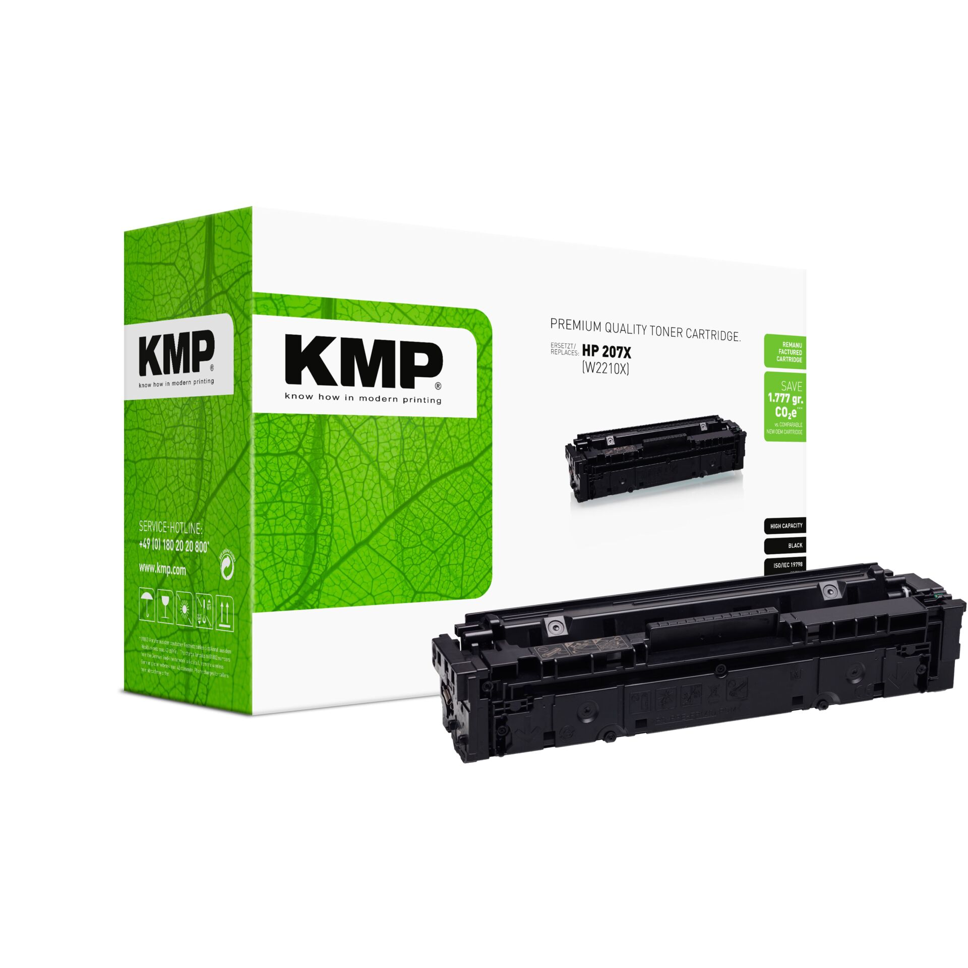 Toner, Kartusche, HP 207X, Schwarz, Chiplok, Toner cartridge, Schwarz, Kompatibel HP, KMP, Tonerkassette