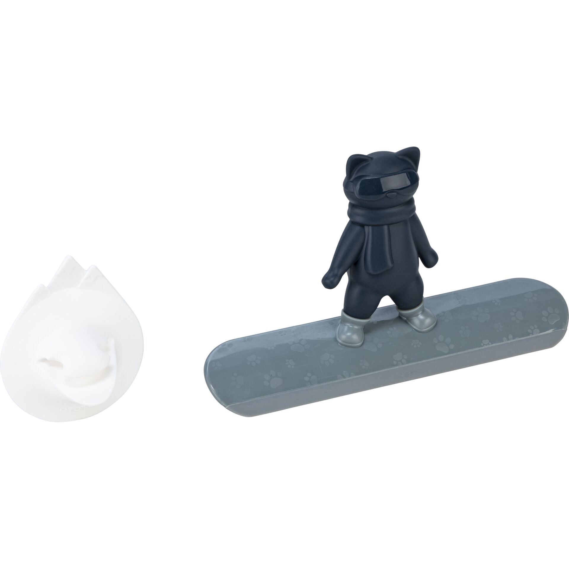 Katze, Schneeschuh, Skier, Figur, Spielzeug