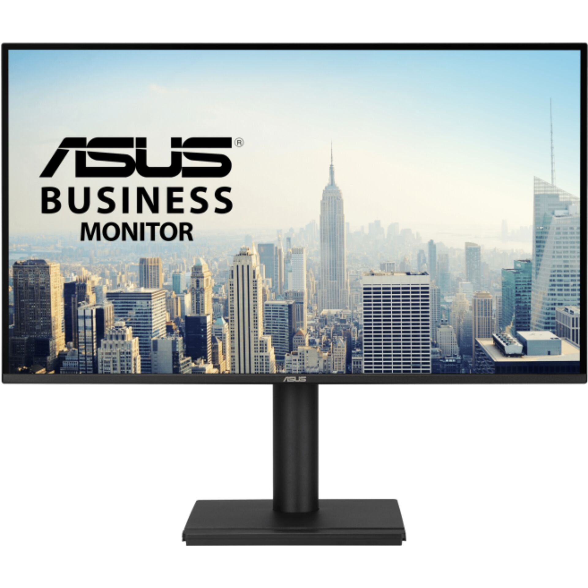 Business-Monitor, Flachbildschirm, schwarzes Gehäuse, Standfuß, Breitbildschirm