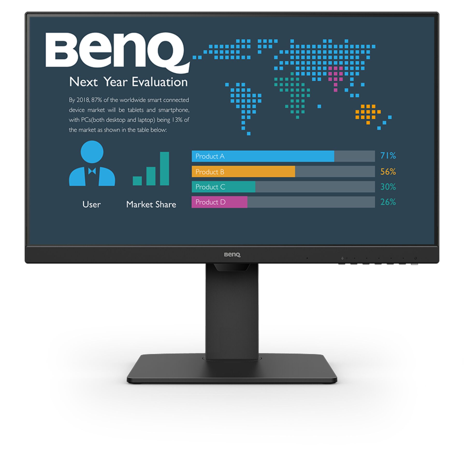 monitor, display, 24-Zoll, Flachbildschirm, Ständer