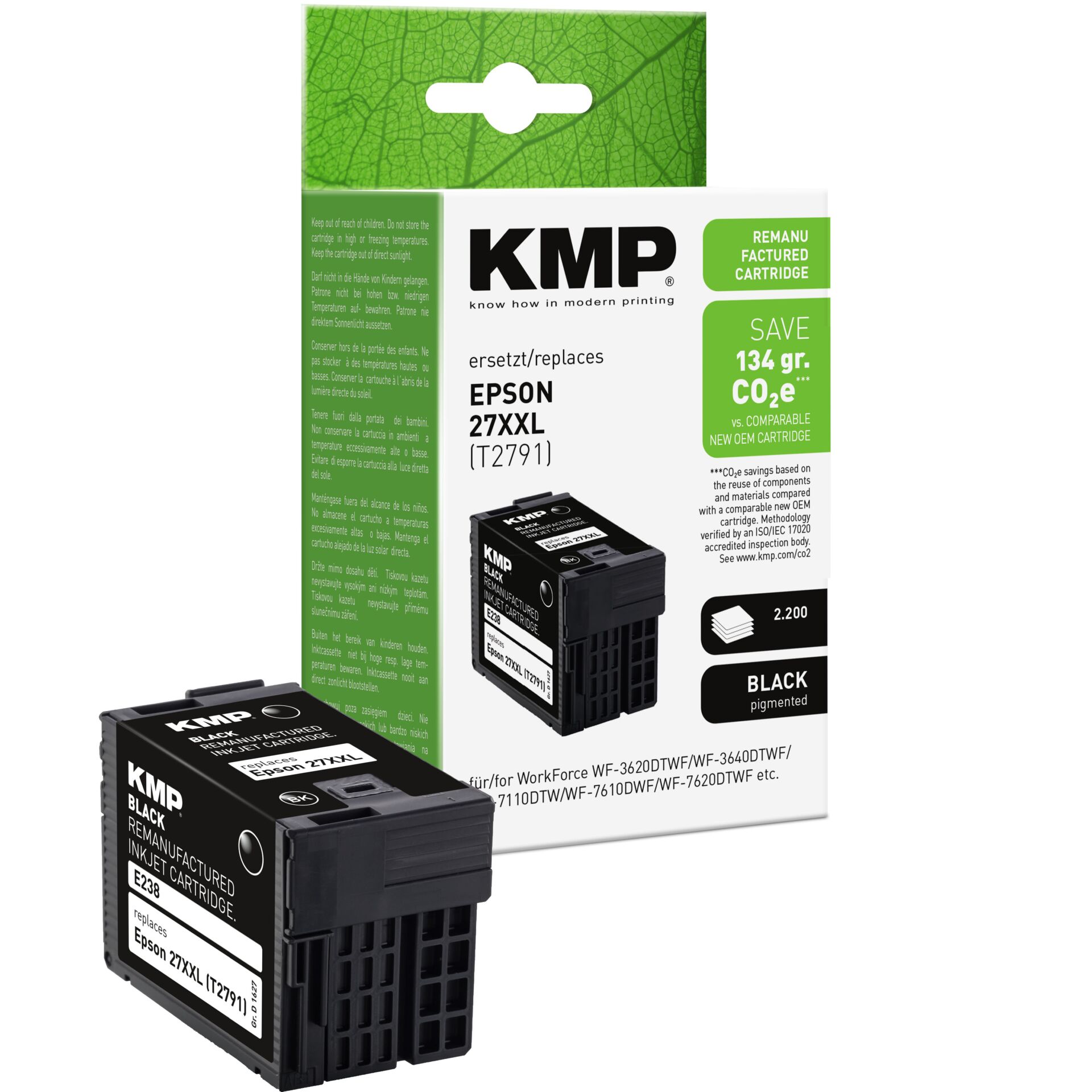 Adapter, Elektronik, Computer-Ausrüstung, Computerausrüstung, QR-Code, Tonerpatrone, Tintenpatrone, EPSON 27XXL, KMP kompatibel, Schwarzpatrone