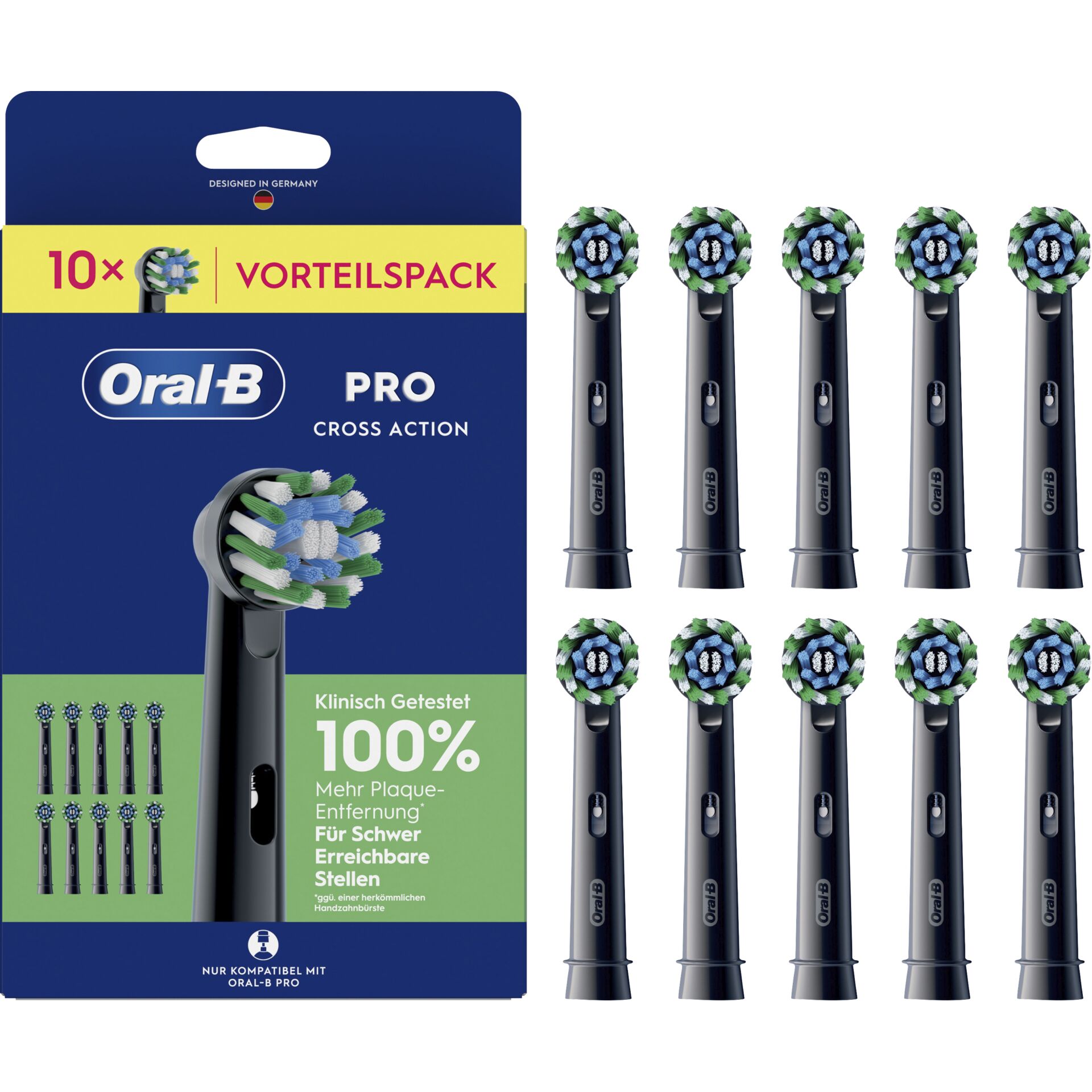 Interdentalbürsten, Oral-B Pro, Schallbuerstenkoepfe, Kreuzbuersten, 10er Pack