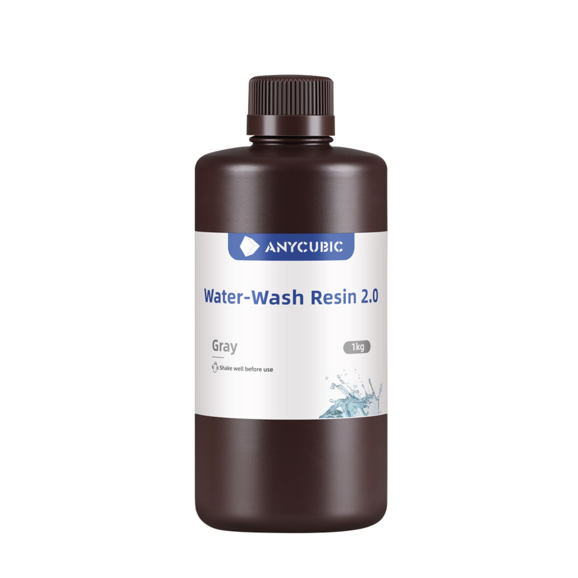Water-wash Resin, Harz, Grau, 1 kg, Anycube Marke Etikett