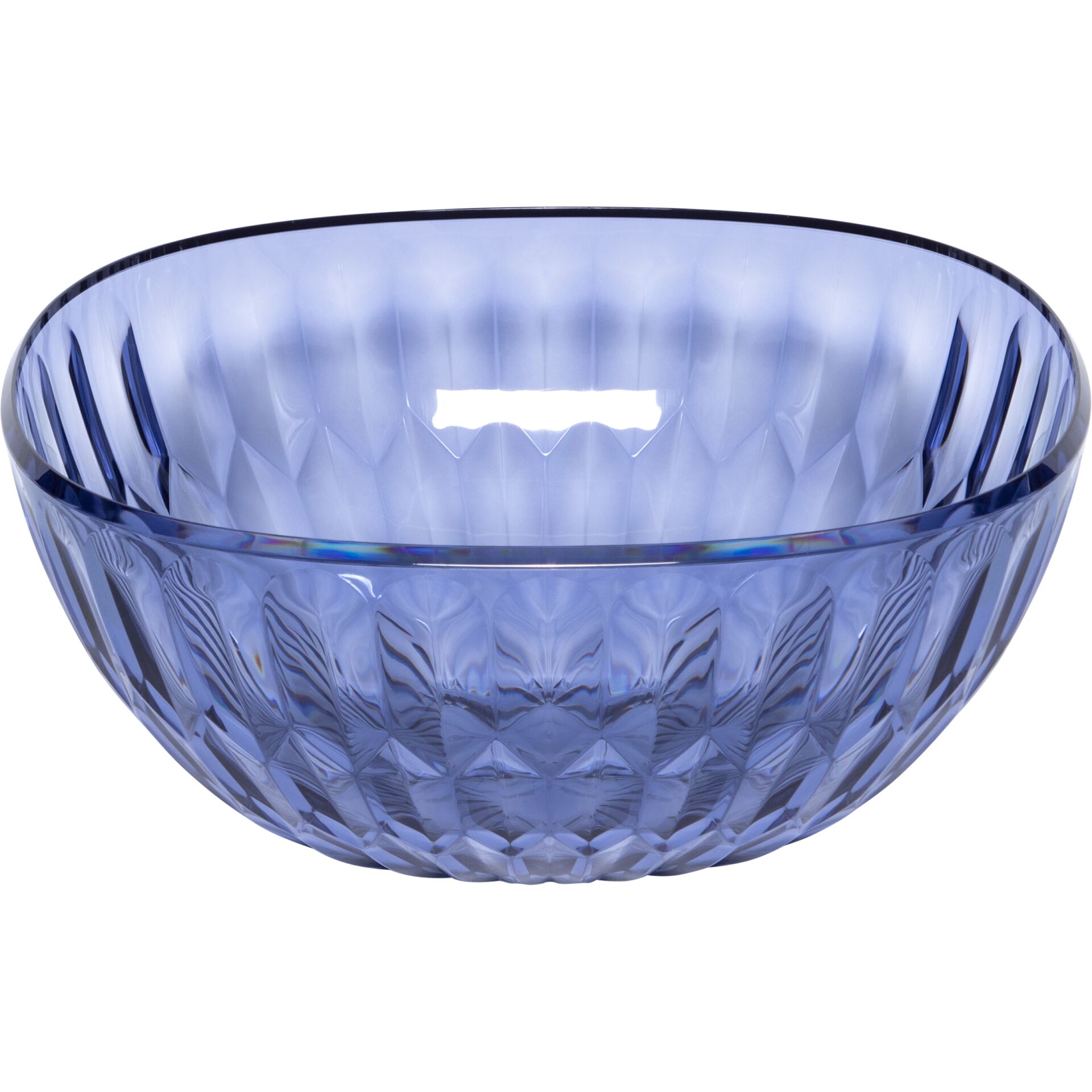 Schüssel, Vasenform, Kristalloptik, Blau, Glasbehälter