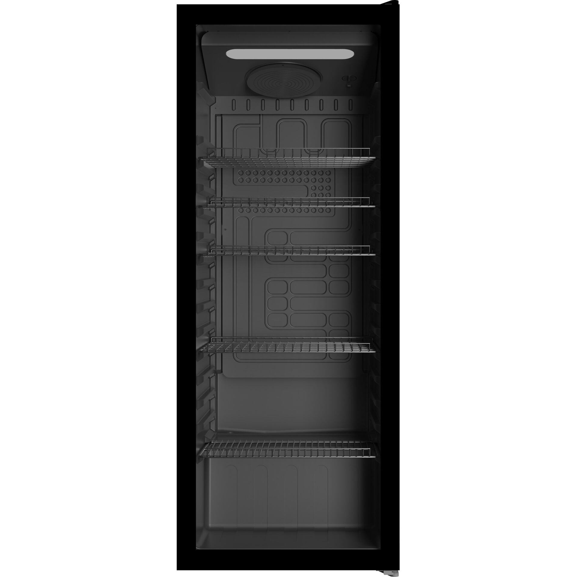 kühlgerät, kühlschrank, freistehend, glasboden, stahl