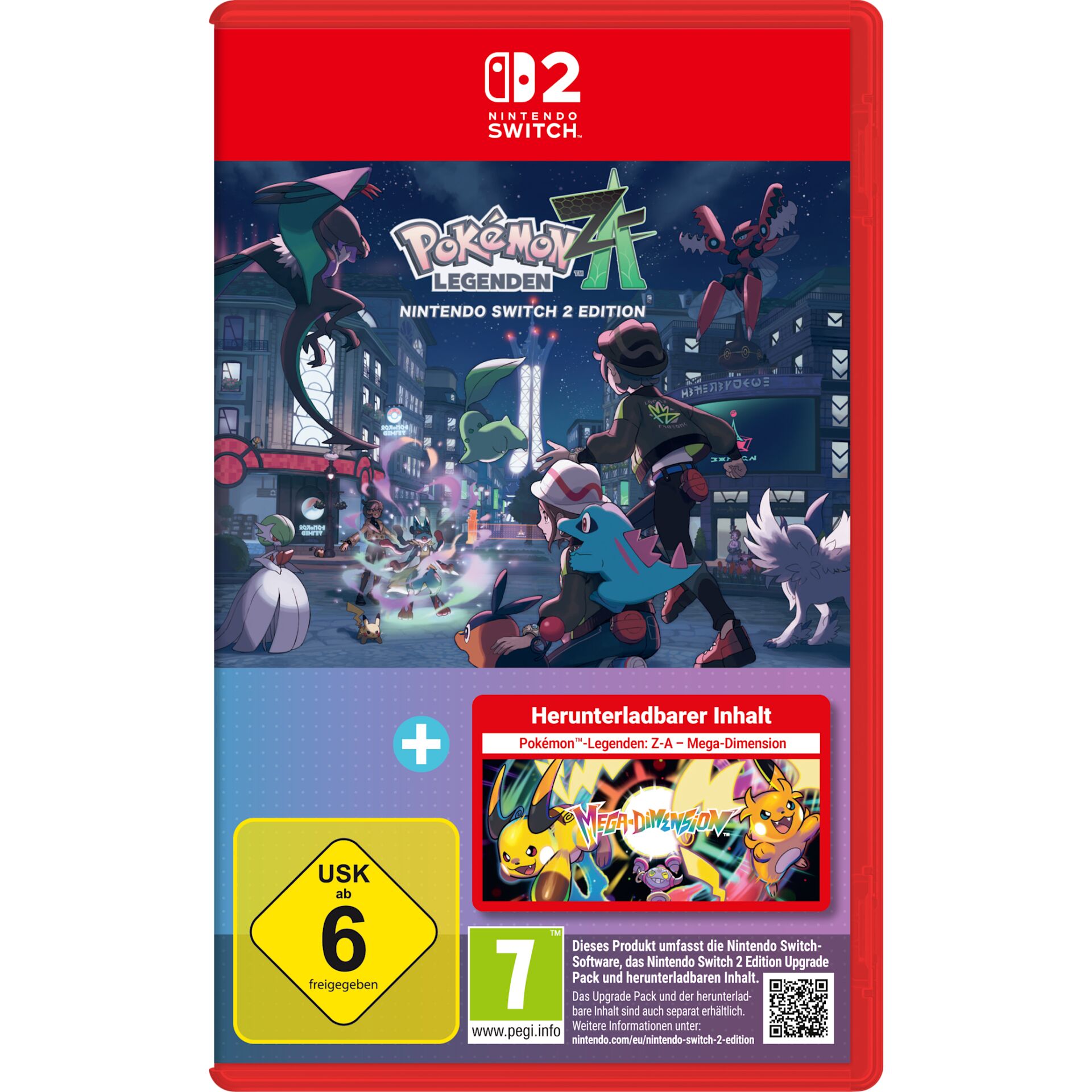Nintendo Switch Spiel, Pokémon Legenden, Z‑A Mega-Dimension, Cartoon Figuren, Nintendo Switch Hülle