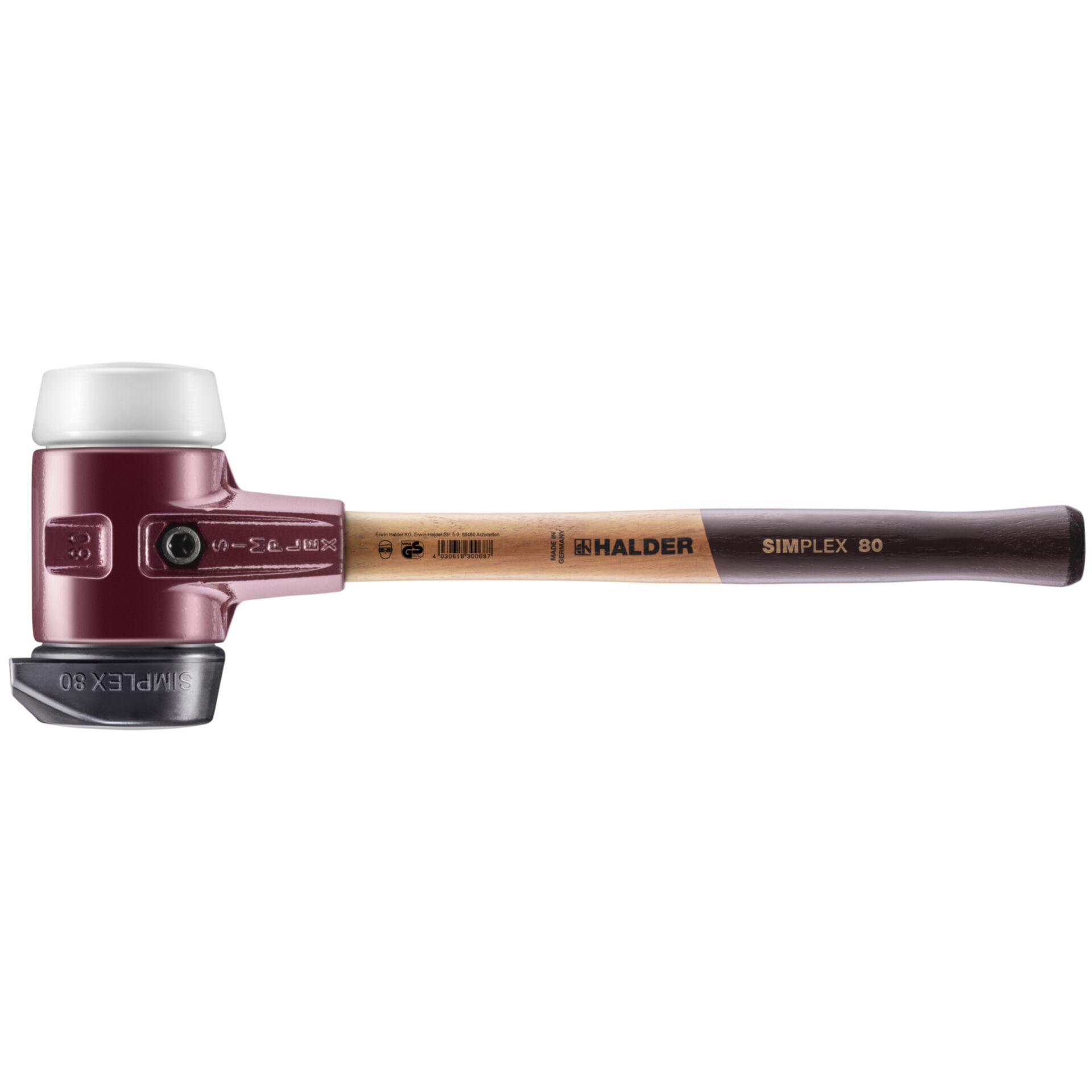 Hammer, Schmiedehammer, Holzhammer, Roter Lack, Schaft-Holz