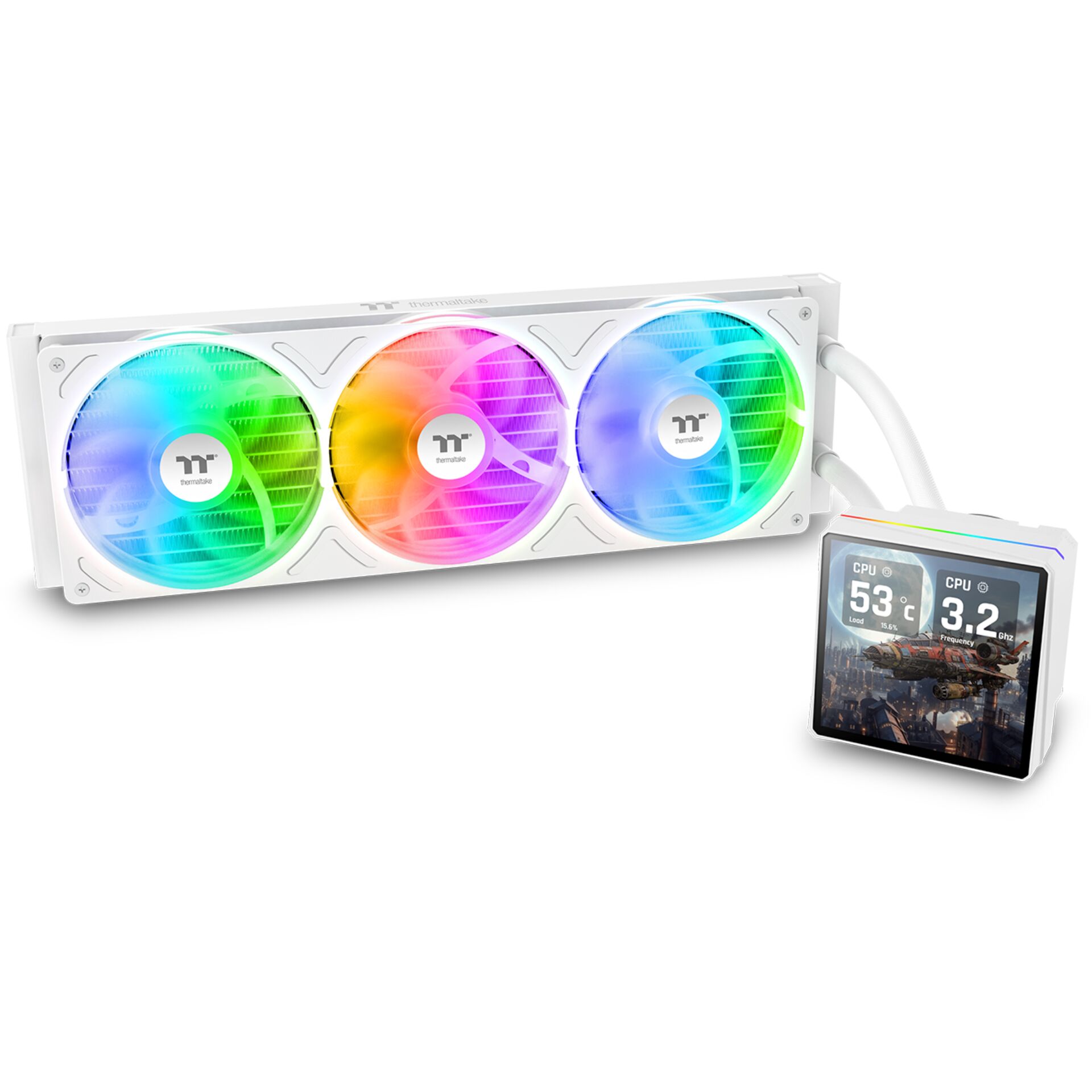 RGB-Lüfter, RGB-Lüfter, PC-Grafikkühlkörper, 3-Lüfter-Kühlung, RGB-Beleuchtung