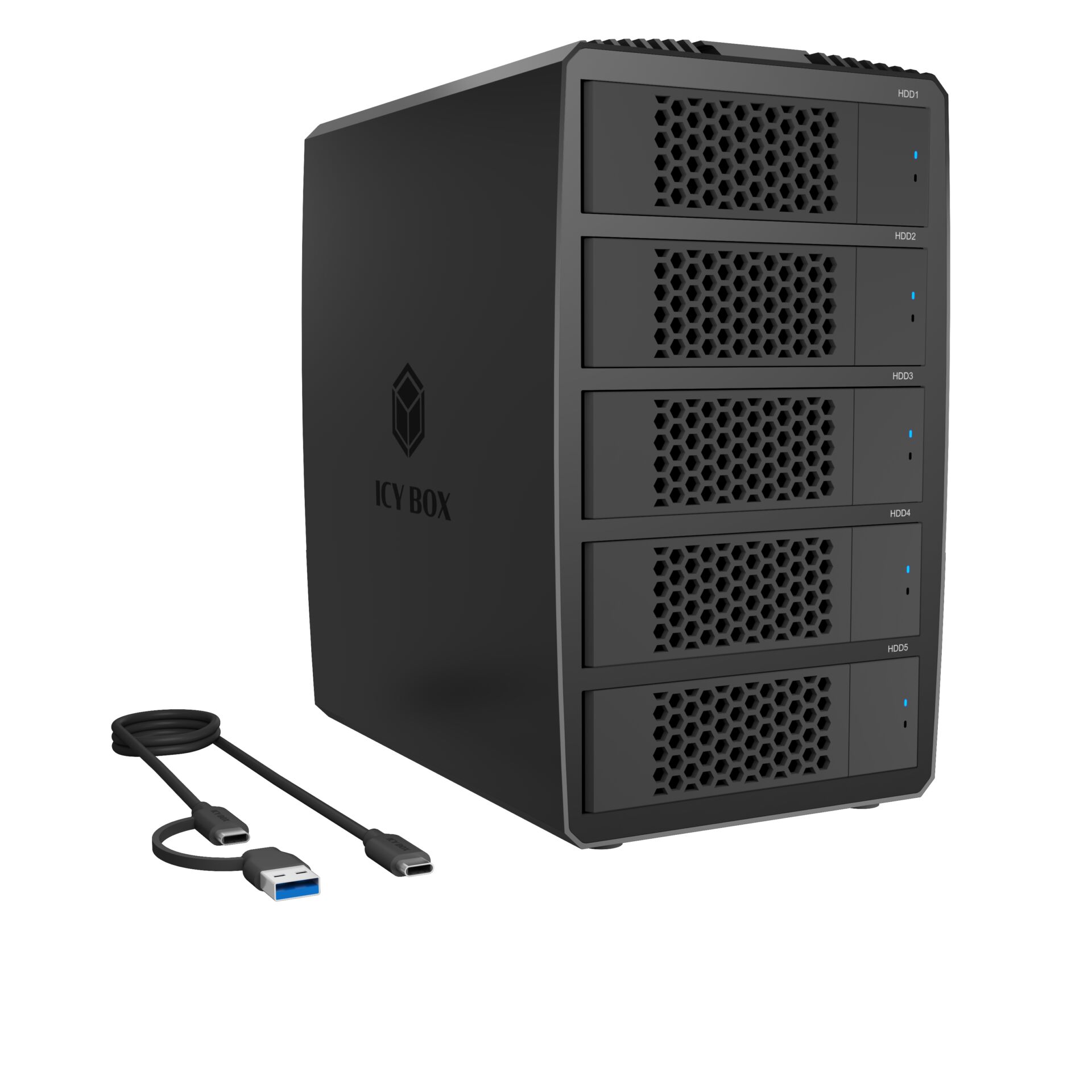 NAS, 4-Bay, Externe-Festplatte, Schwarz, LED-Anzeigen