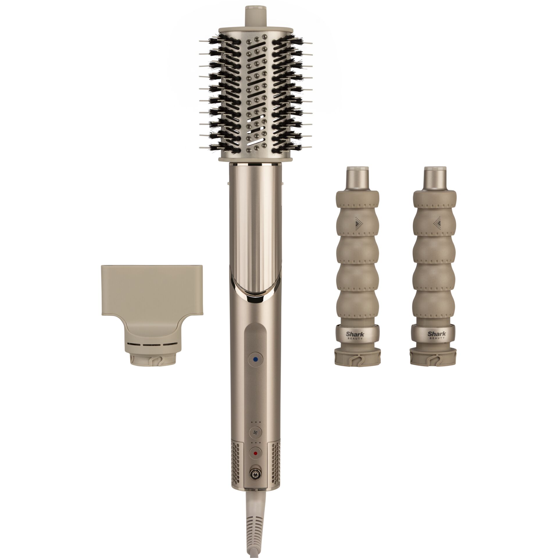 Styler, Volumenbürste, Aufsatzbürsten, Kosmetikgerät, Haarstyler, Haarschmückenwerkzeug, Drehbürste, Haarstyling-Bürste, Aufsatzset, Beige Farbe