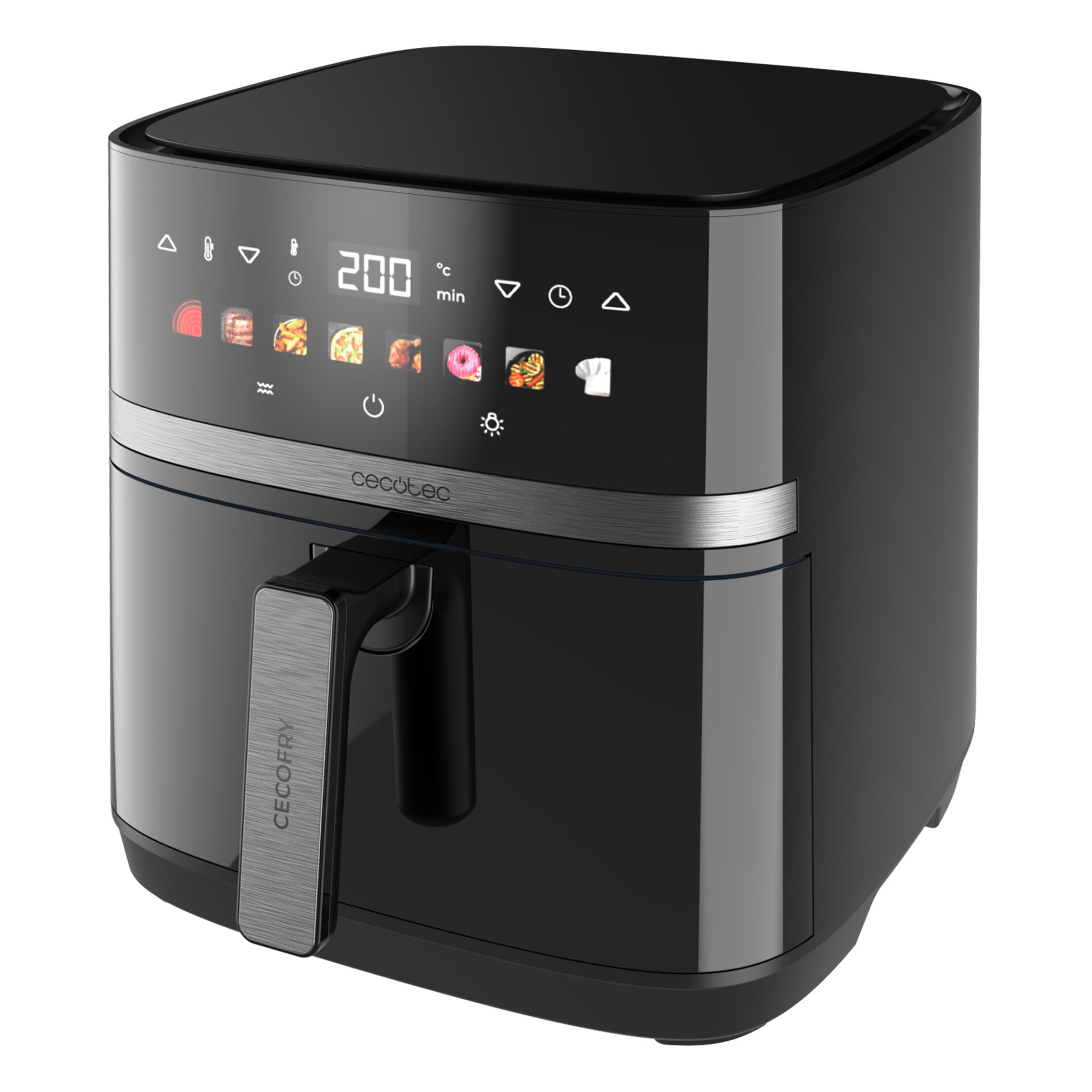 Heißluftfritteuse, Digitalanzeige, Kochgerät, Schwarz, Fritteuse mit Timer