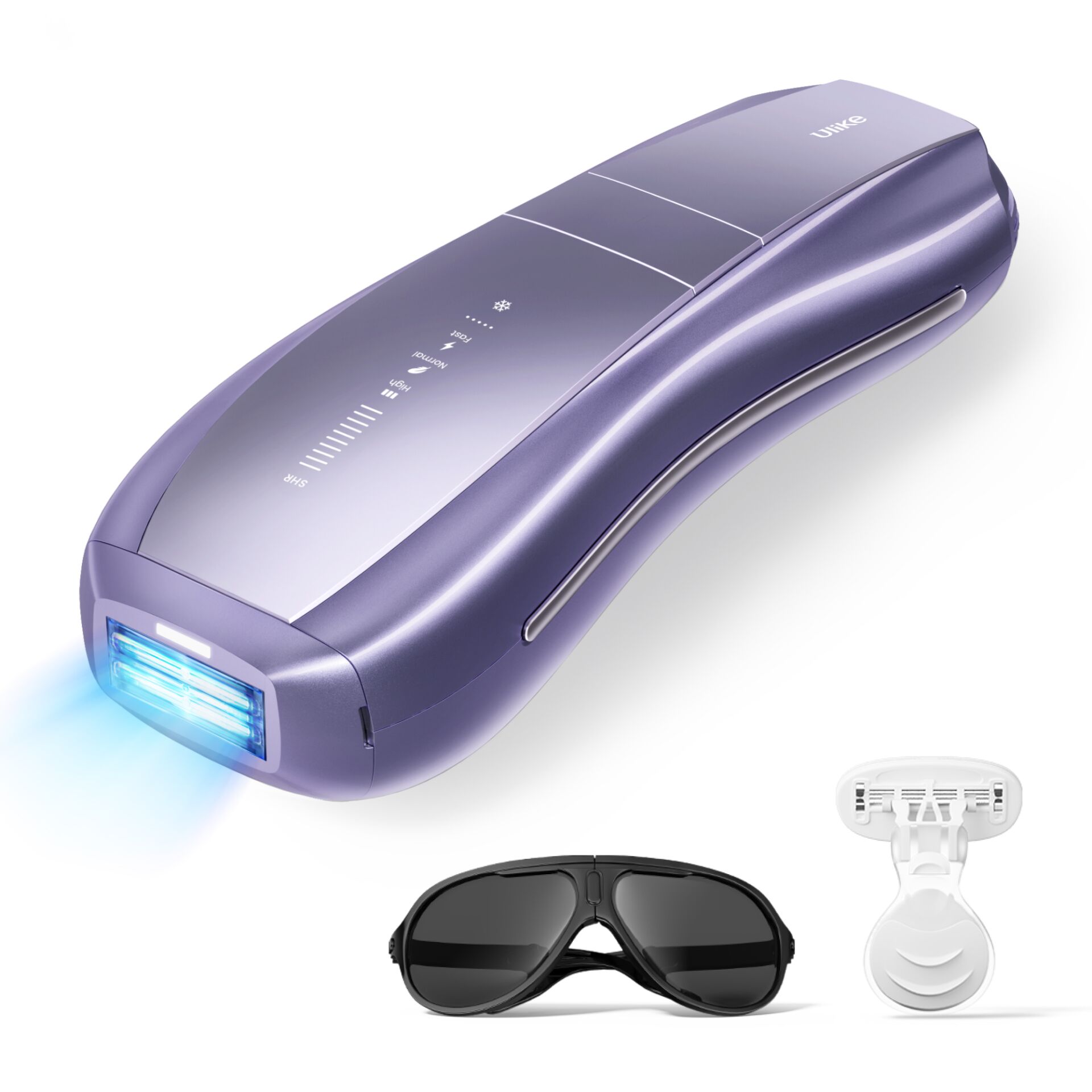 Haarentfernung, IPL-Gerät, Violett, Schutzbrille, Lichtbasiert