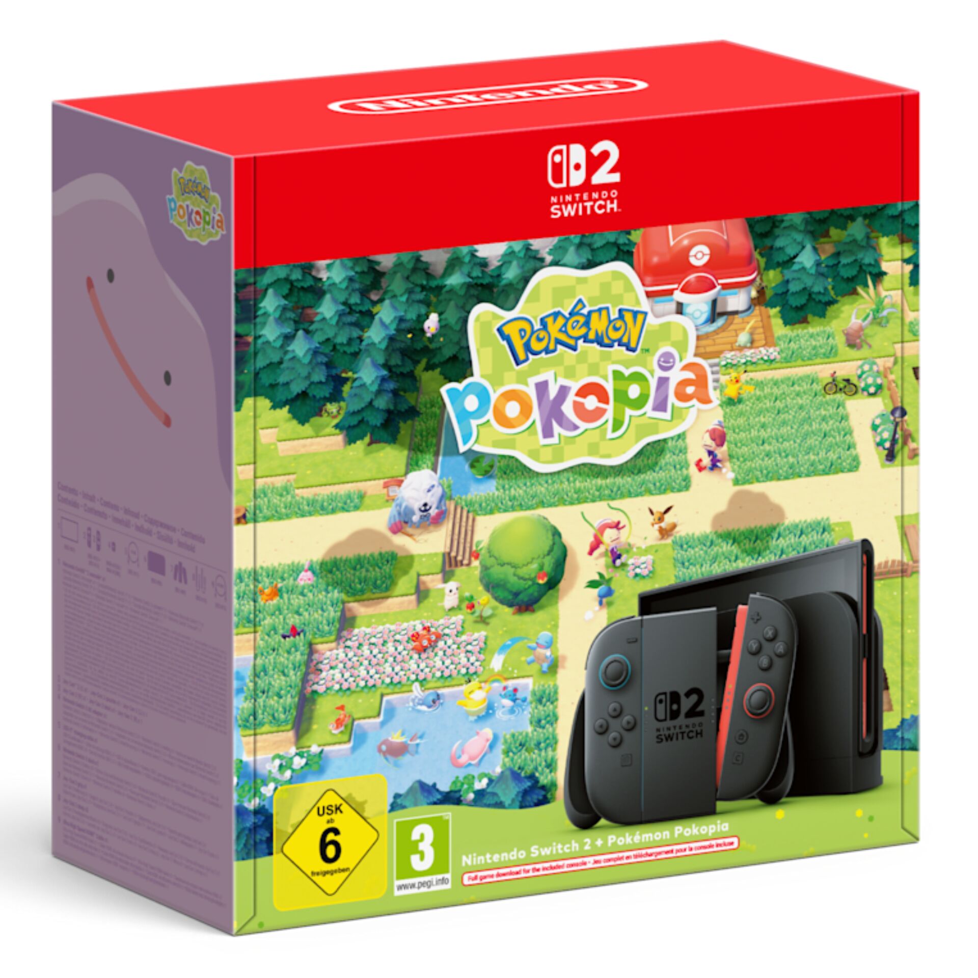 Nintendo Switch, Pokémon PokéPia, Dockable controllers, Joy-Con bundle, RGB color accents